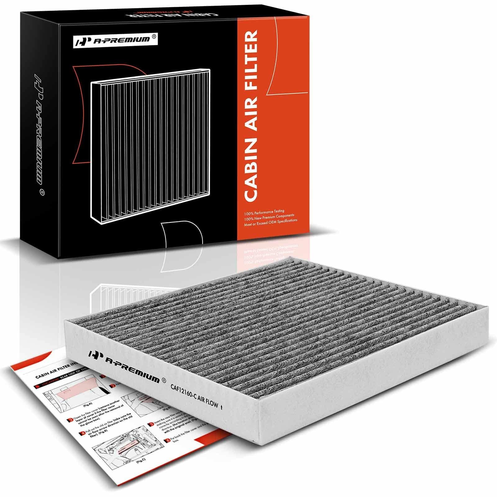A-Premium Cabin Air Filter With Activated Carbon Compatible With Hyundai & Kia - Kona 18-22, Tucson 16-21, Veloster 19-21, Venue