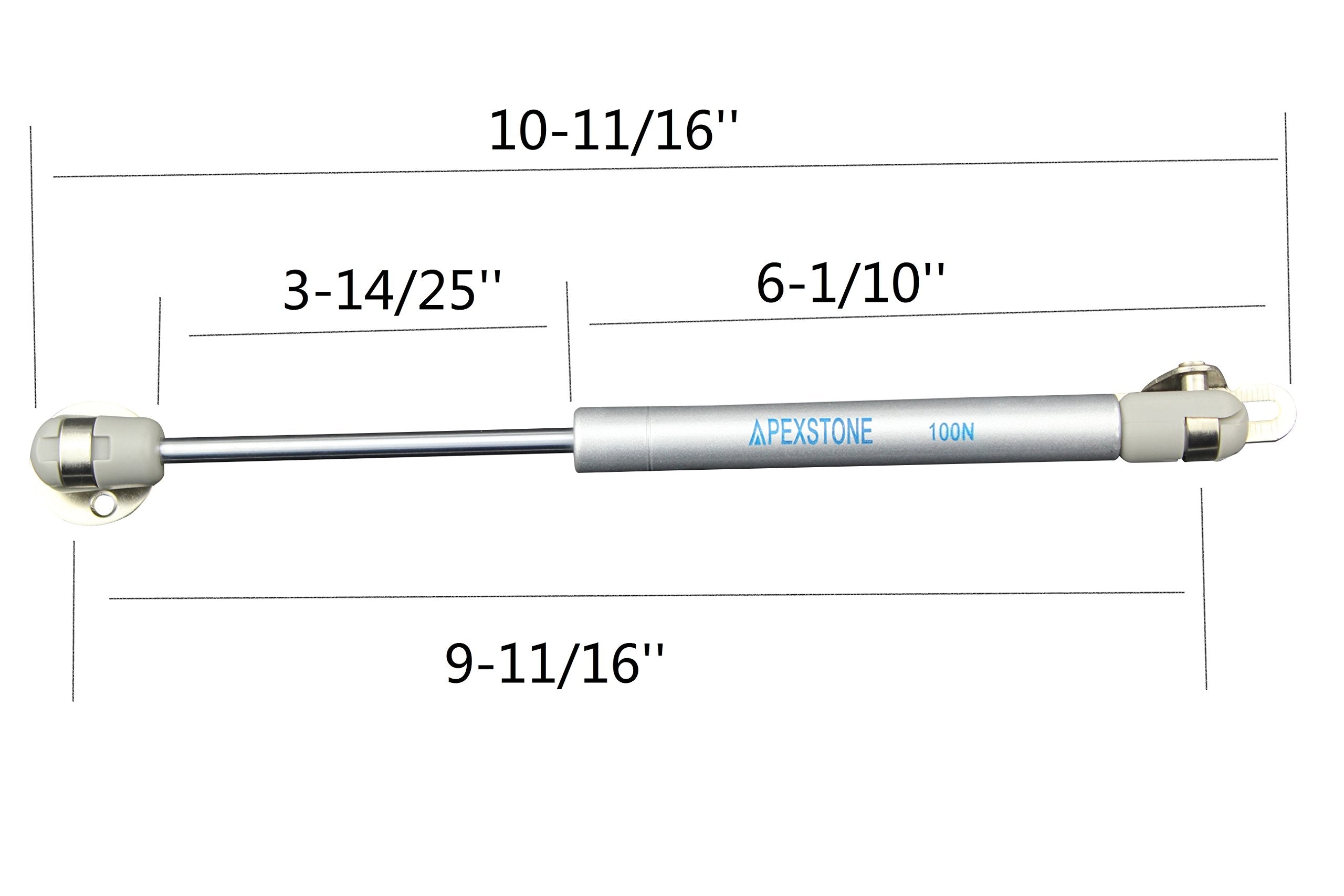 Apexstone 100N/22Lb Gas Struts 10 Inch Gas Struts Lift Supports Gas Spring Lid Support Gas Props/Shocks, Set Of 4