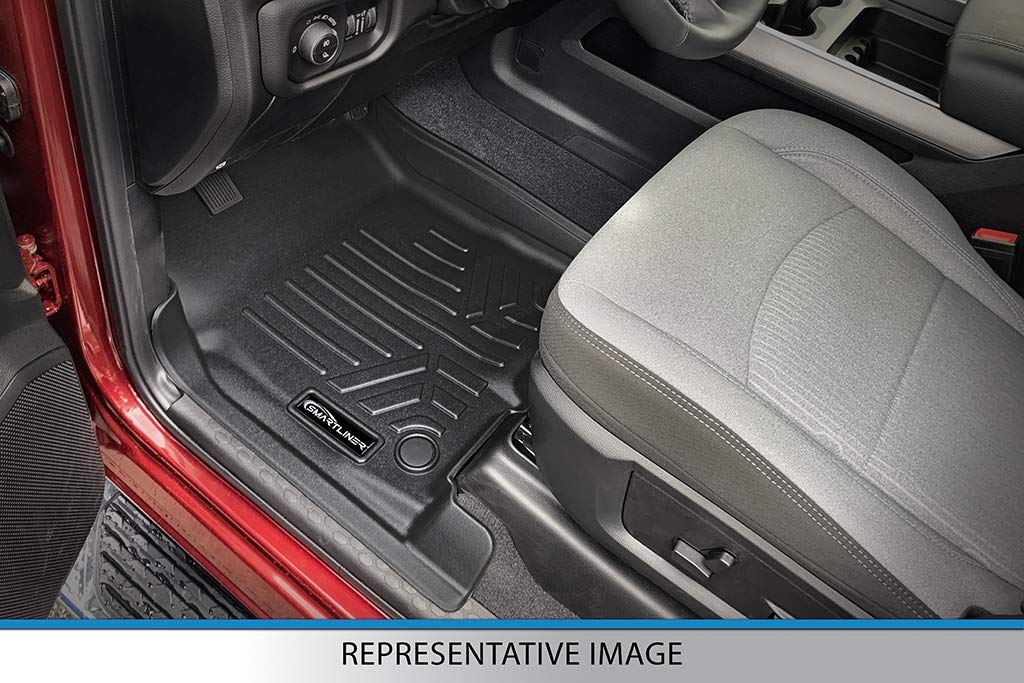 Smartliner Floor Mats 3 Row Liner Set Black Compatible With 2015-2020 Chevrolet Suburban/Gmc Yukon Xl (With 2Nd Row Bucket Seats