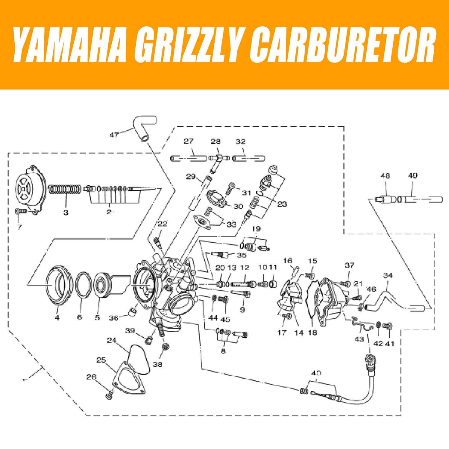 RANSOTO YFM660 Carburetor with Oil Filter & Spark Plug, Compatible with 2002-2008 Yamaha Grizzly 660 4-Stroke Engine, Replace PD42J