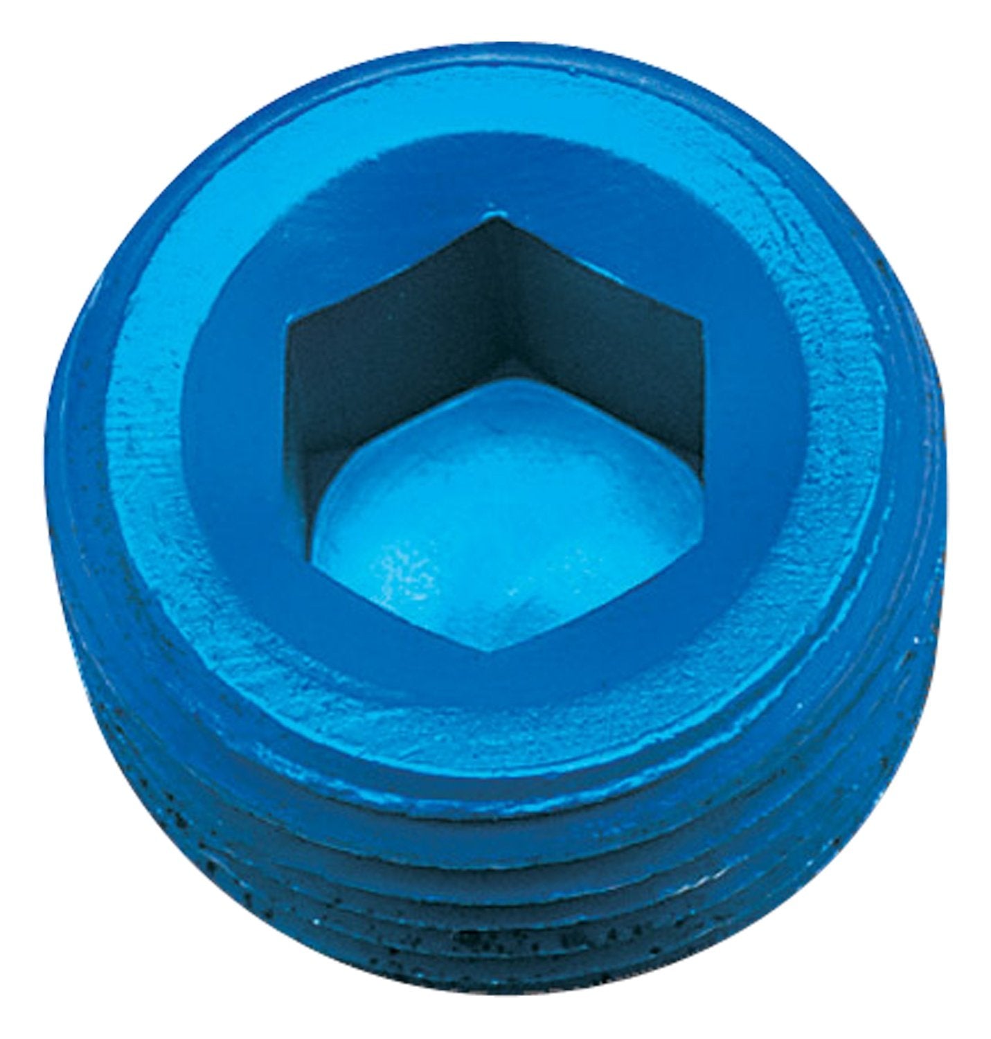 Edelbrock/Russell 662060 Blue Anodized Aluminum 3/8 Allen Socket Pipe Plug