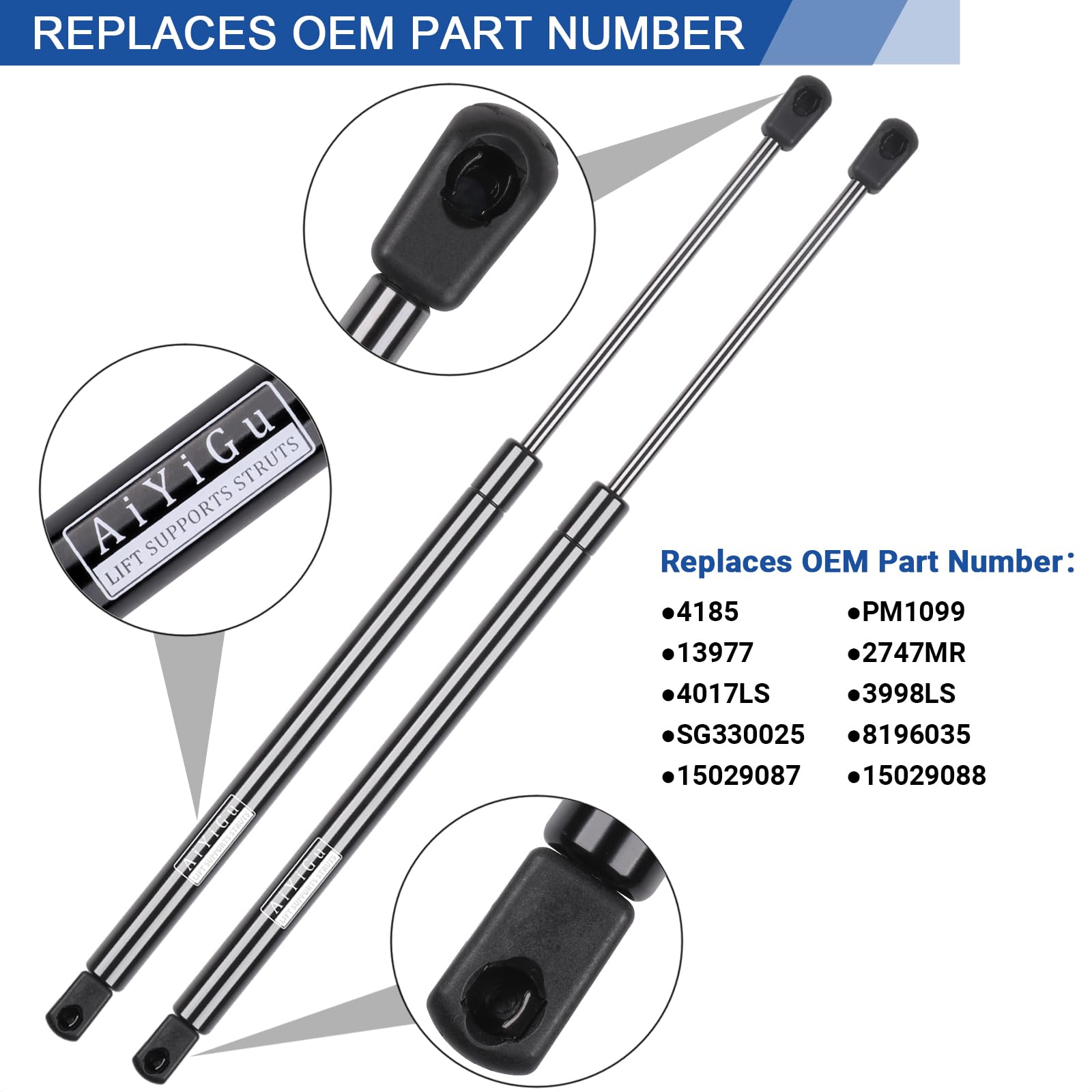 AiYiGu Rear Window Glass Shocks Struts Liftgate Charged Supports Gas Springs 4185 Compatible with Chevrolet Suburban Tahoe GMC Y