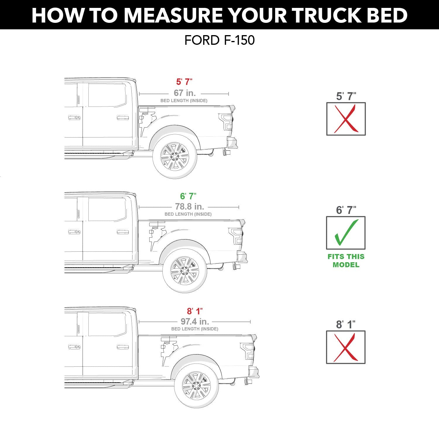 Gator Fx Hard Quad-Fold Truck Bed Tonneau Cover | 8828307 | Fits 2004 - 2014 Ford F-150 6' 7'' Bed (78.8'')