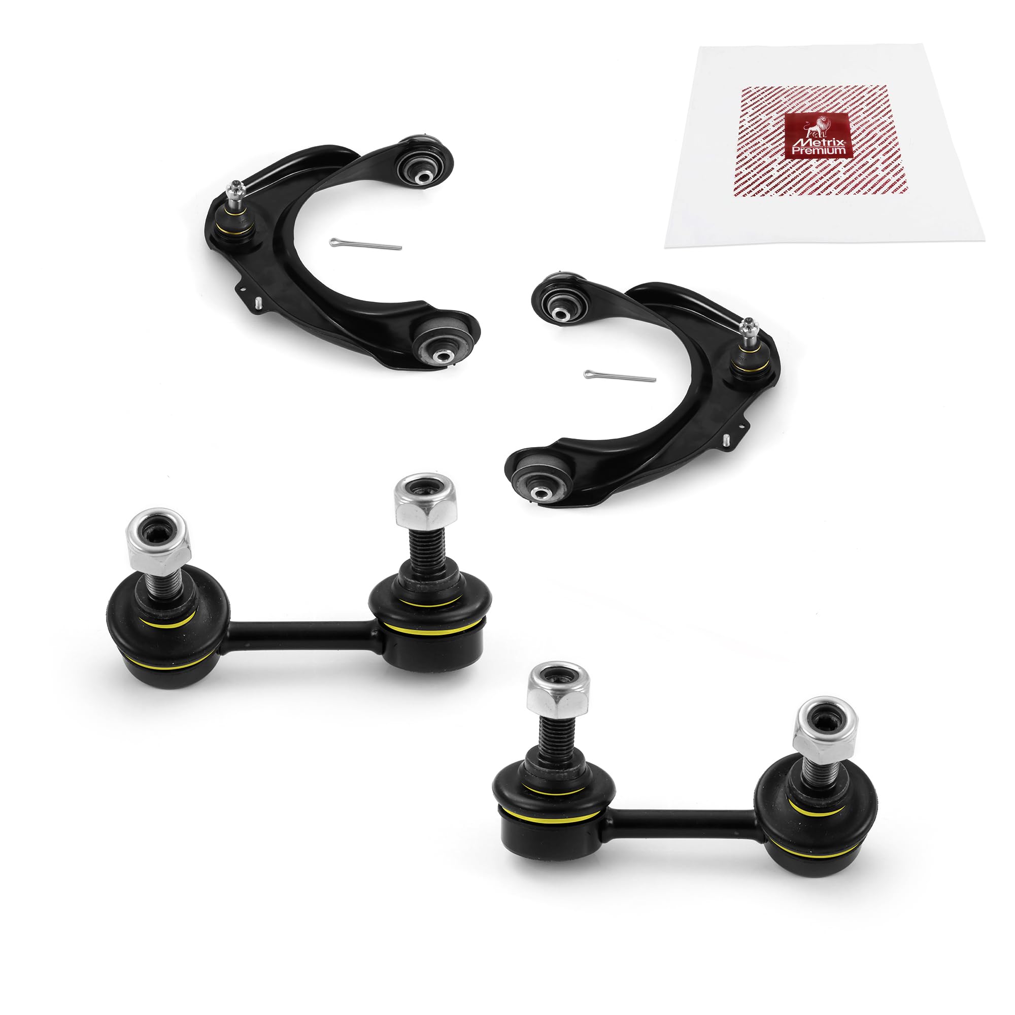 Metrix Premium Chassis Parts - 4 Pc Front Upper Control Arm & Front Sway Bar Stabilizer End Link Kit Fits 01-03 Acura Cl, 99-03