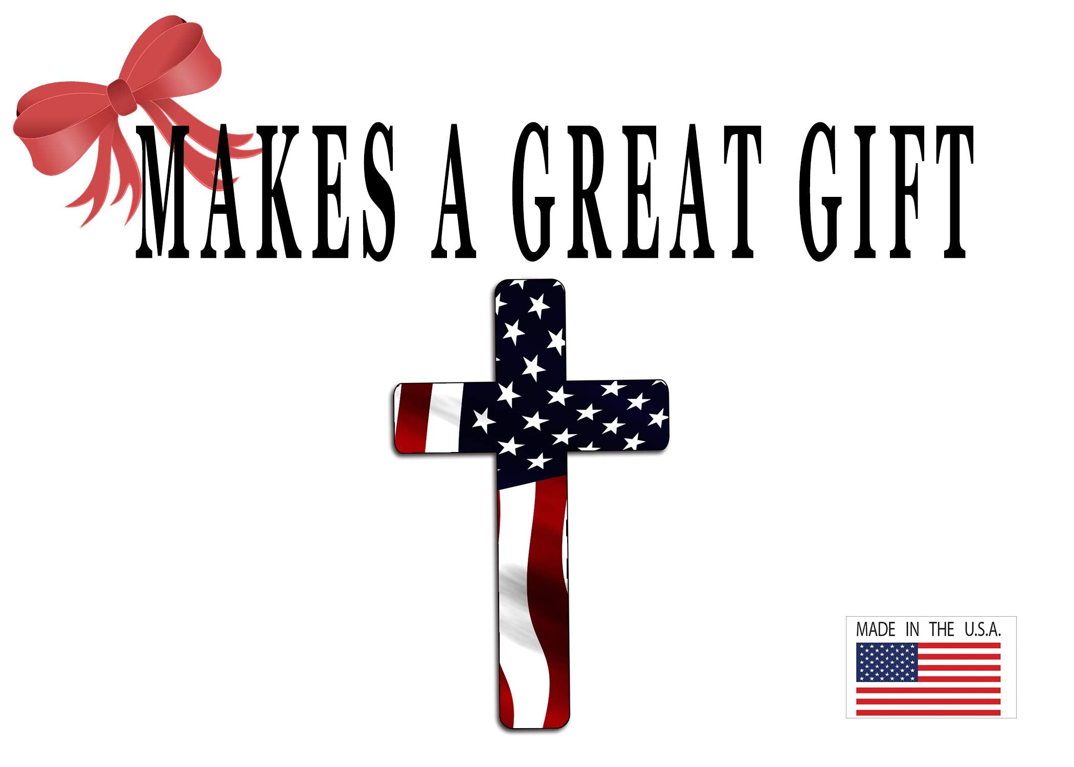 Rogue River Tactical Red White Blue Cross Decal Sticker American Flag Usa Large Inch Patriotic Decal Auto Bumper Sticker Vinyl C