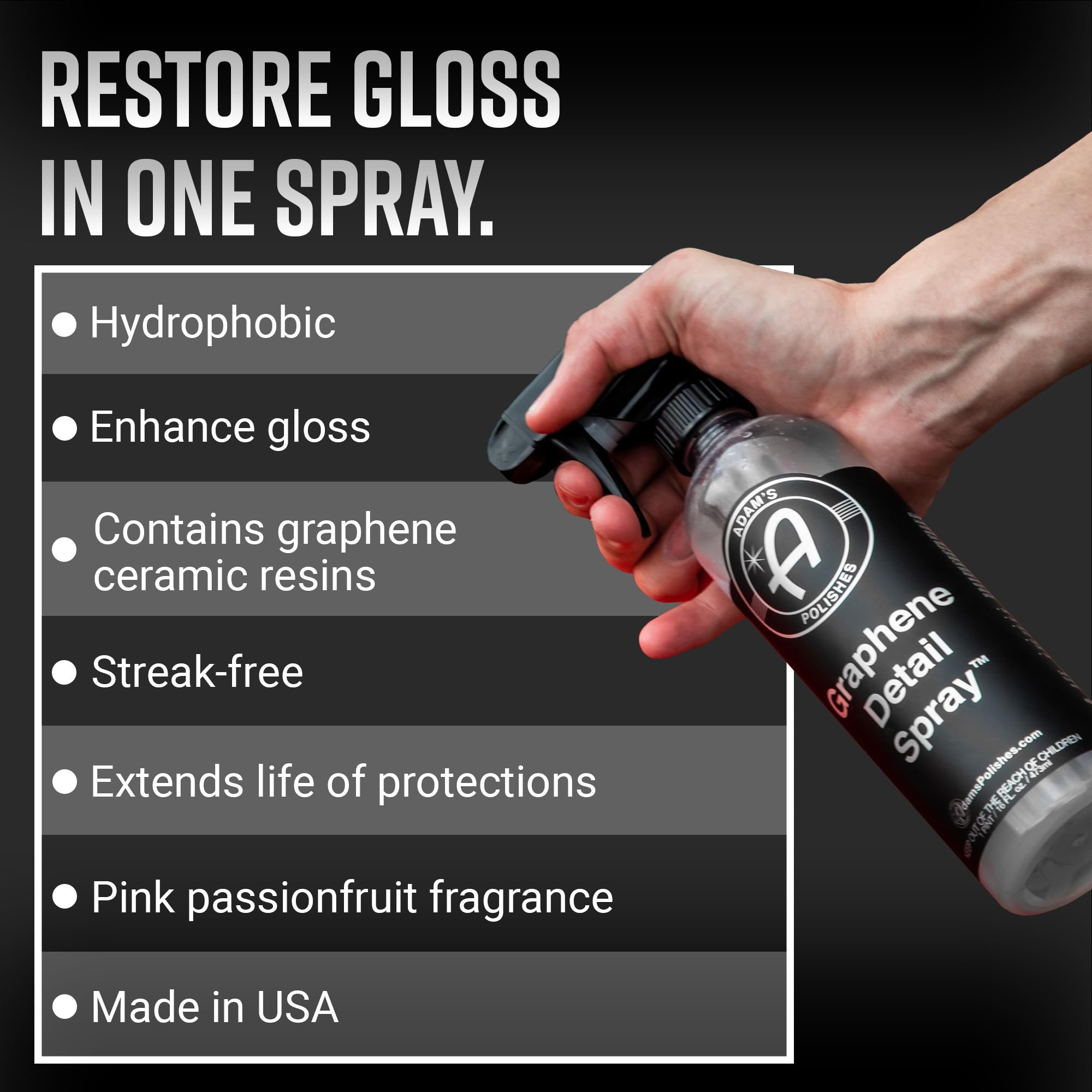 Adams Graphene Detail Spray (16 Fl Oz)