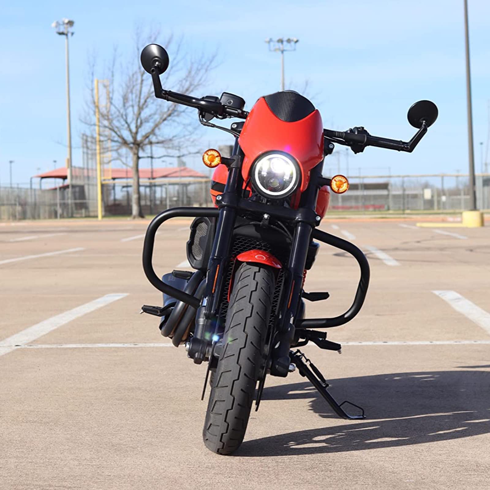 BAIONE Engine Guards Crash Bars for Harley Street 500/750, Alloy Steel, Black, Model: ENGINE GUARD, 2015-2019