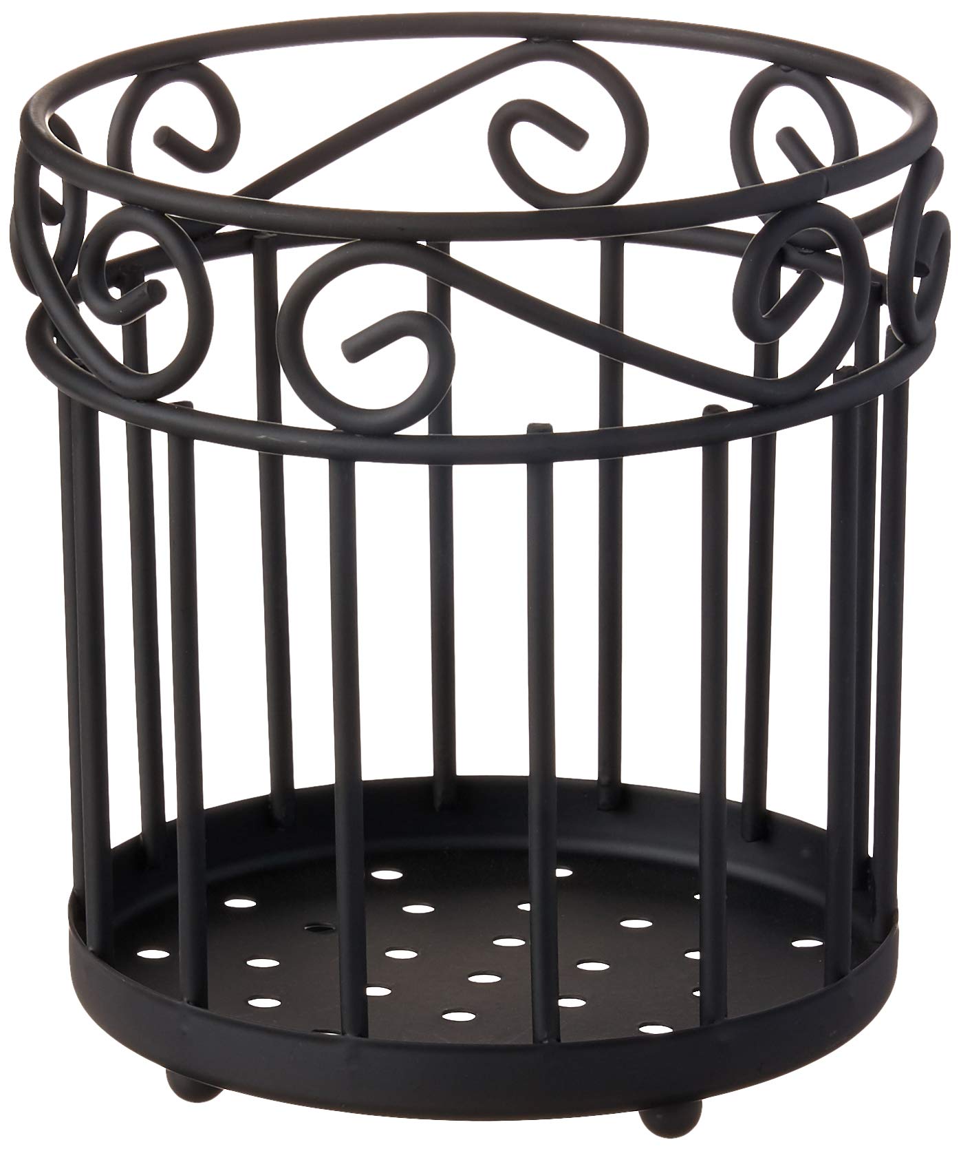 Spectrum Diversified 55810 Scroll Grande Utensil Holder, Black