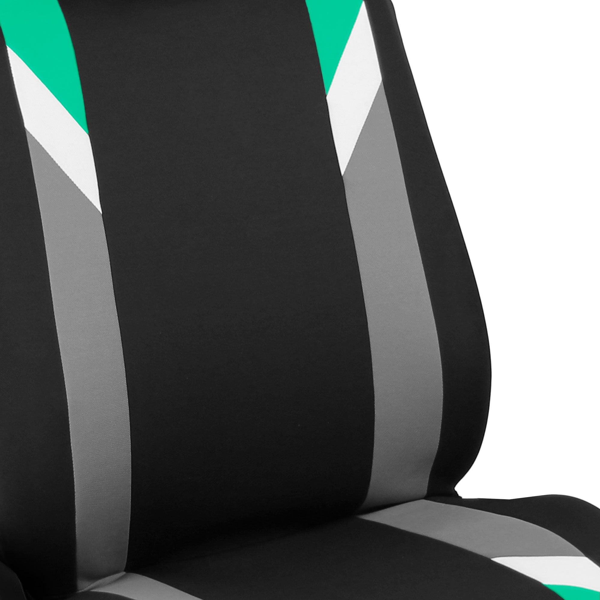Fh Group Front Set Cloth Car Seat Covers For Low Back Car Seats With Removable Headrest, Universal Fit, Airbag Compatible, Seat