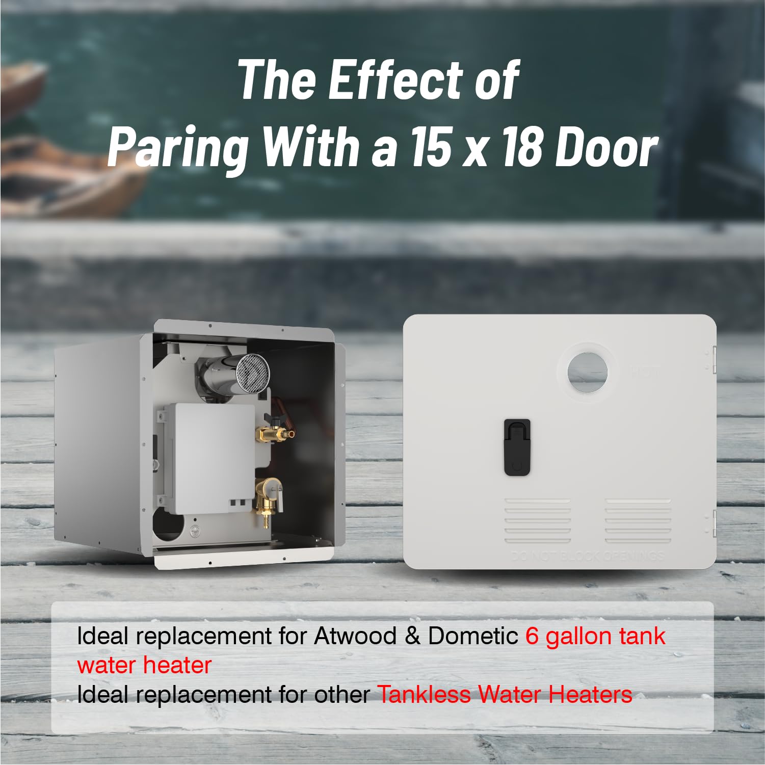 Ranein 15 X 18 Inches Rv Water Heater Black Door. Only Door Kit For Ranein Rv Water Heaters
