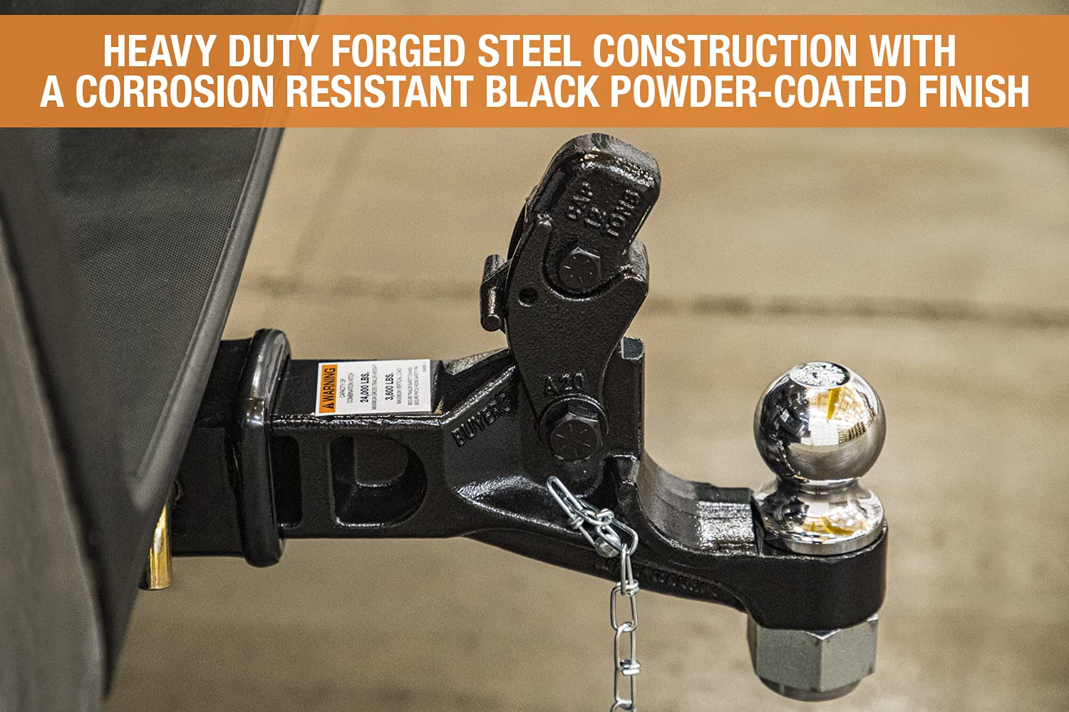 Buyers Products 12 Ton Combination Hitch - 2-1/2 Inch Receiver, 2-5/16 Inch Ball -Rm122516