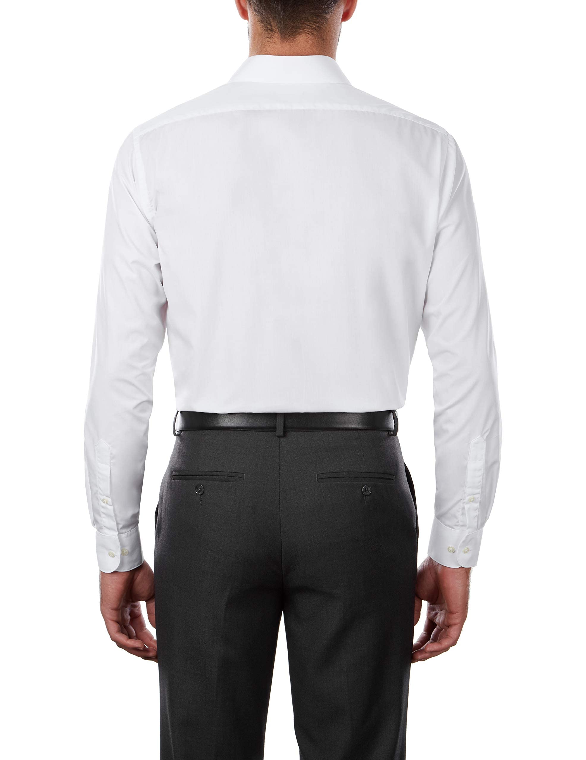 Van Heusen Mens Tall Fit Poplin (Big And Tall) Dress Shirt, White, 175 Neck 37 -38 Sleeve X-Large Us