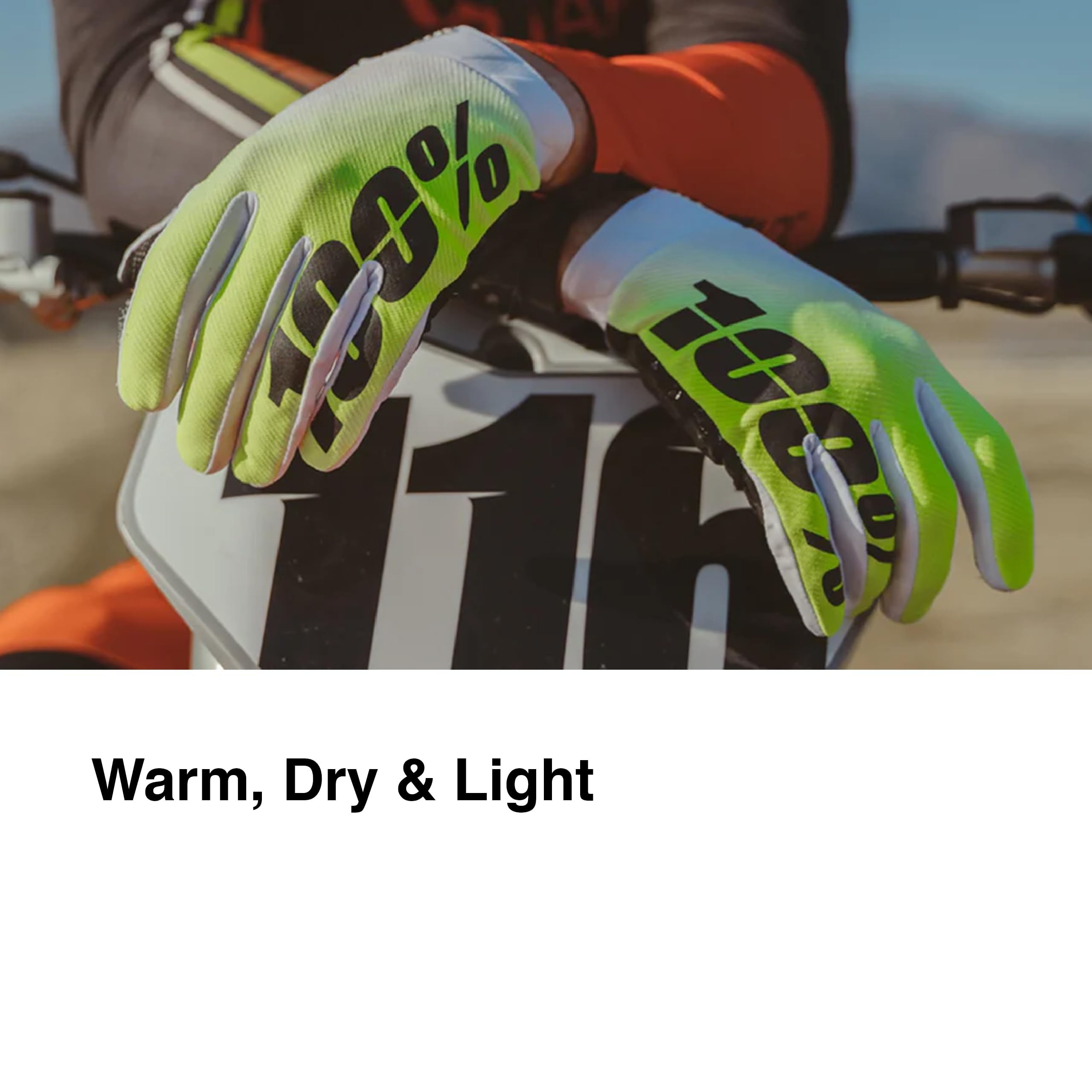100% Hydromatic Brisker Cold Weather Motocross And Snowmobile Gloves - Warm Water Resistant Mx & Powersport Racing Protective Gear (L - Black)