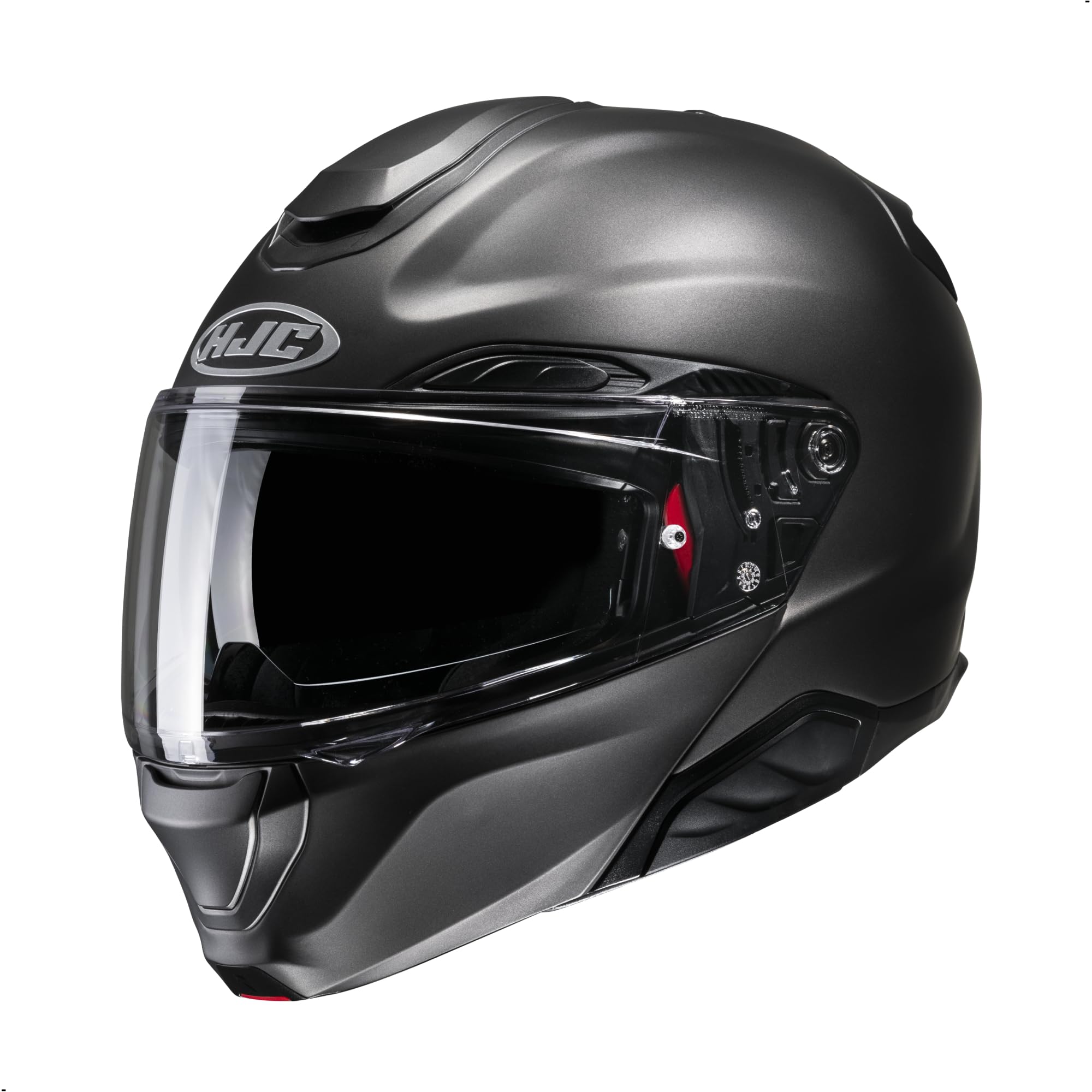 HJC RPHA 91 Solid Modular Motorcycle Helmet with HJ-37 Pinlock Shield, DOT Approved (Semi Flat Titanium, X-Small)