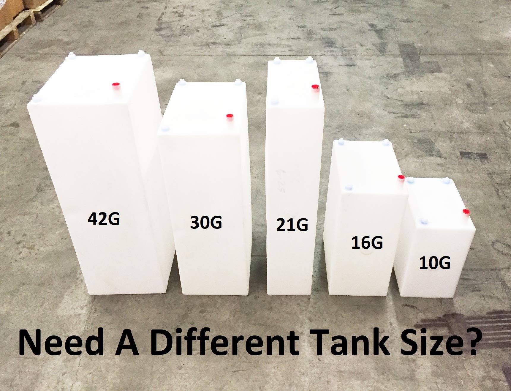 A.A 30 Gallon RV Fresh/Gray Water Tank - BPA Free Polyethylene, 34" x 18" x 12", Model FWT-RV