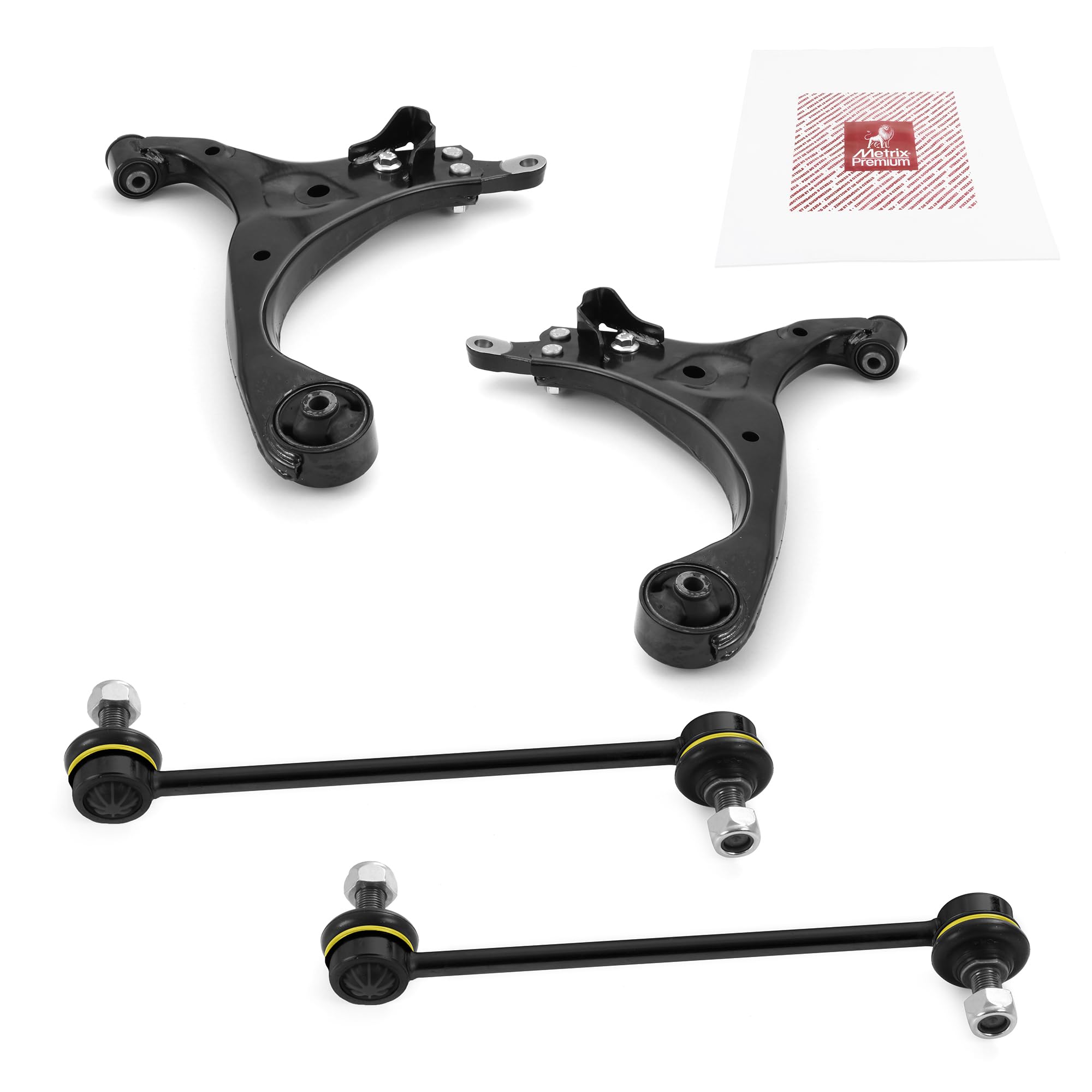 Metrix Premium Chassis Parts - 4 Pc Front L/R Lower Control Arm & Front L/R Sway Bar Stabilizer End Link Kit Fits 2007-2012 Hyun