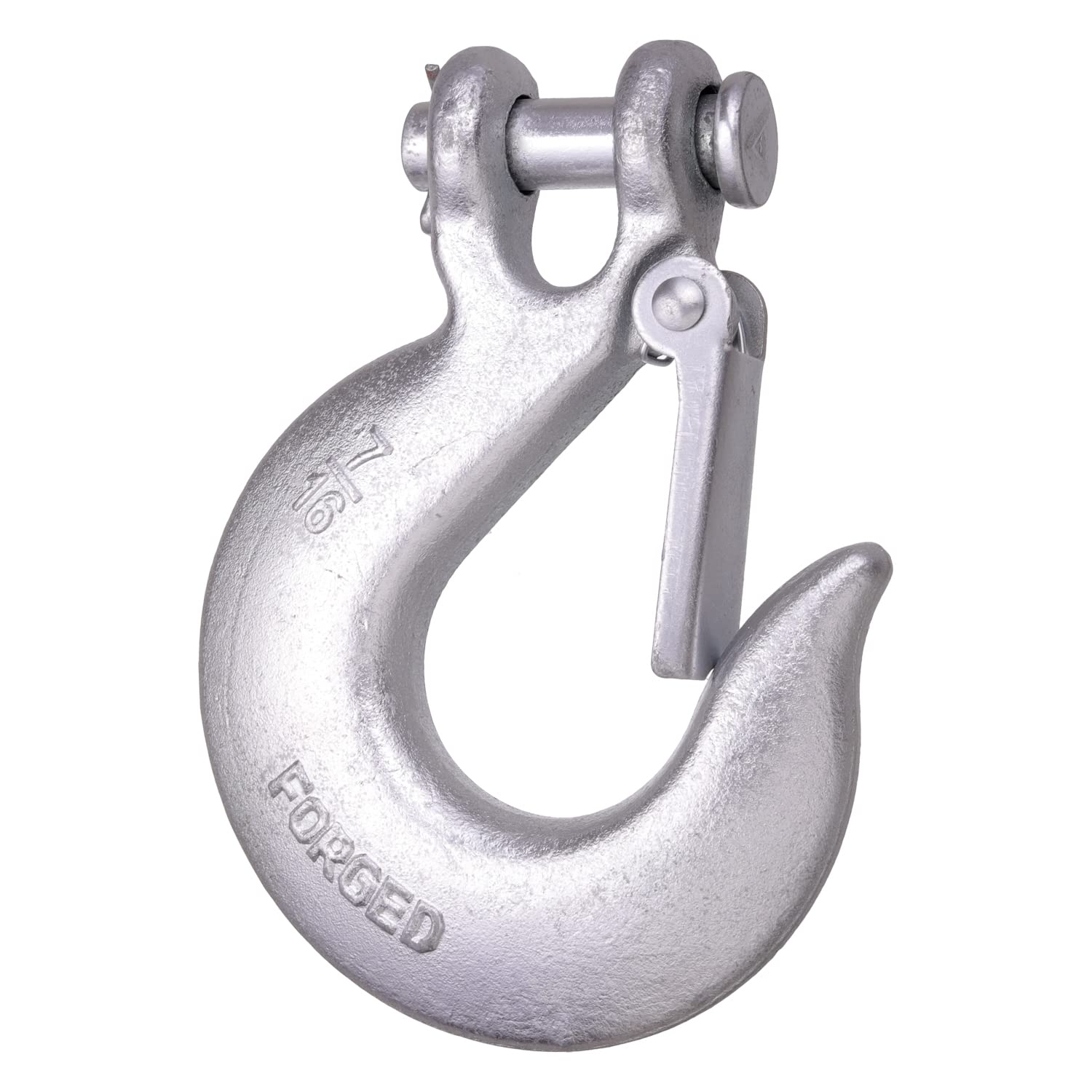 Wenhuali 7/16 Inch Safety Chain Hooks, Clevis Slip Hook With Safety Latch, Grade 70 Forged Steel 24,000 Lb For Trailer Truck Tra