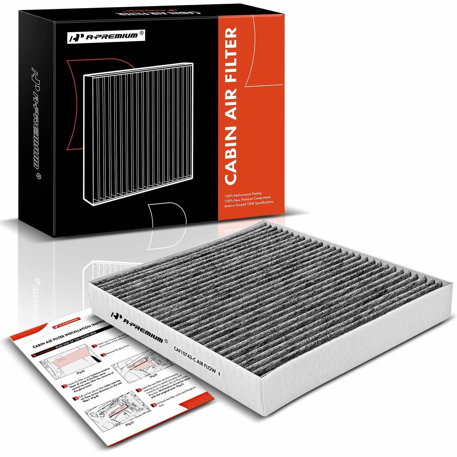 A-Premium Cabin Air Filter With Activated Carbon Compatible With Chrysler, Dodge, Nissan, Infiniti, Ram & Vw - Town & Country, G