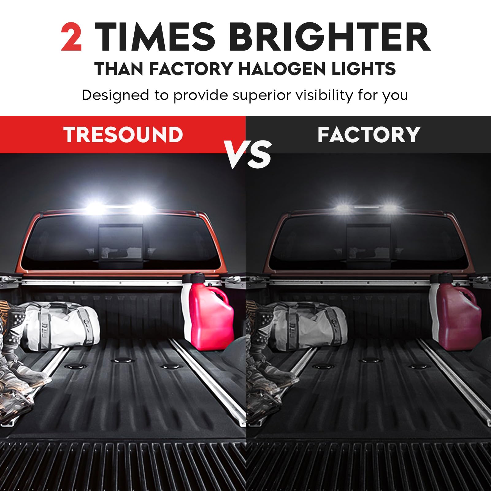 Tresound Led 3Rd Brake Cargo Light For 2002-2008 Dodge Ram 1500; 2003-2009 Dodge Ram 2500 3500, Third Center High Mount Stop Lam