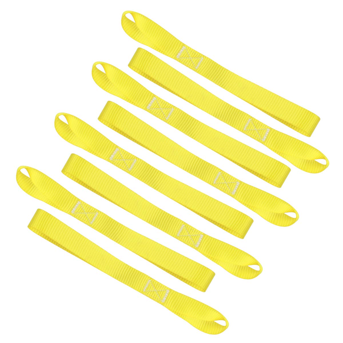 Jchl Soft Loop Tie Down Straps 1800Lbs Load Capacity, Tie Down Loops For Securing Atv Utv Motorcycles Scooters Dirt Bikes Lawn Garden Equipment Yellow (8 Pack)