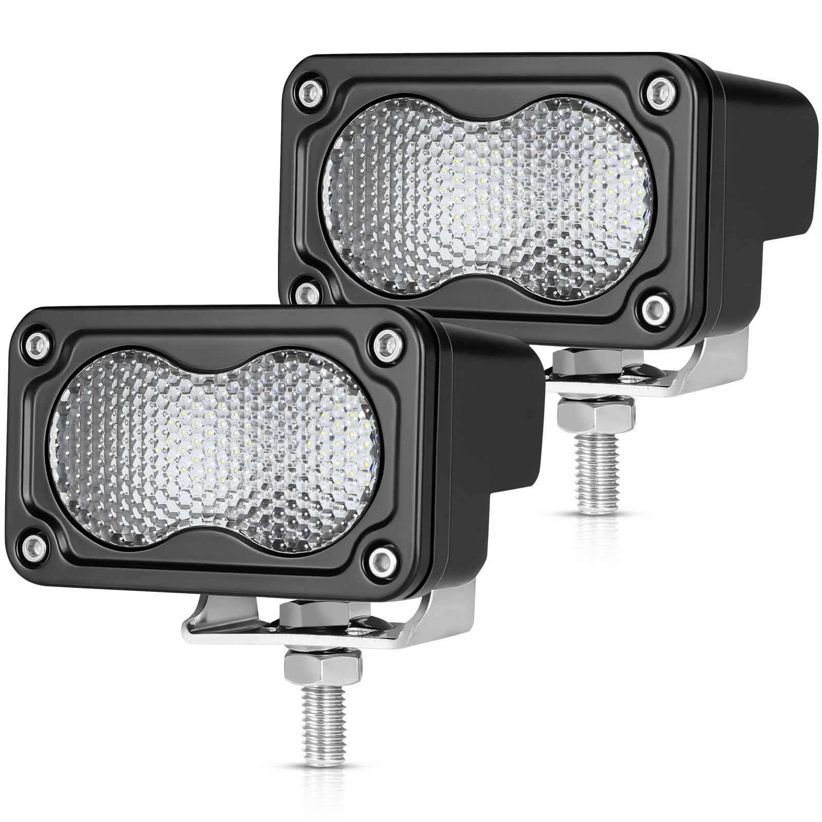 OFFROADTOWN 3 Inch LED Pods 40W Driving Light Bar Off Road Lights LED Cubes Fog Light Bumper Grille Backup Lights for Truck Pick