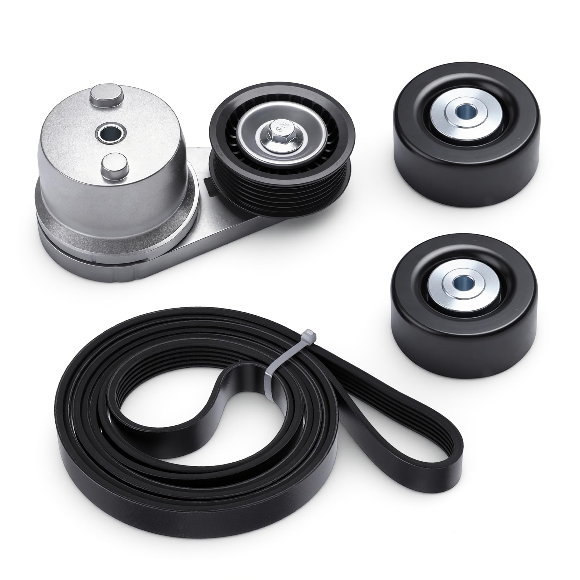 Riyhch Drive Belt Tensioner Kit for Chevy Silverado 2500 HD 3500 HD, for GMC Sierra 2500 HD 3500 HD, 2002-2010, V8 6.6L, OE 3817