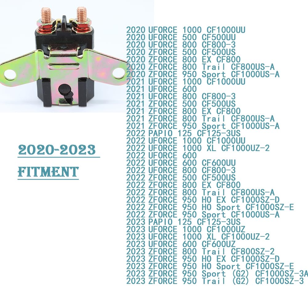 QYMOTO CFMOTO Starter Solenoid Relay for UFORCE 600/1000, ZFORCE 950/800, OEM 5270-150500 (2013-2023