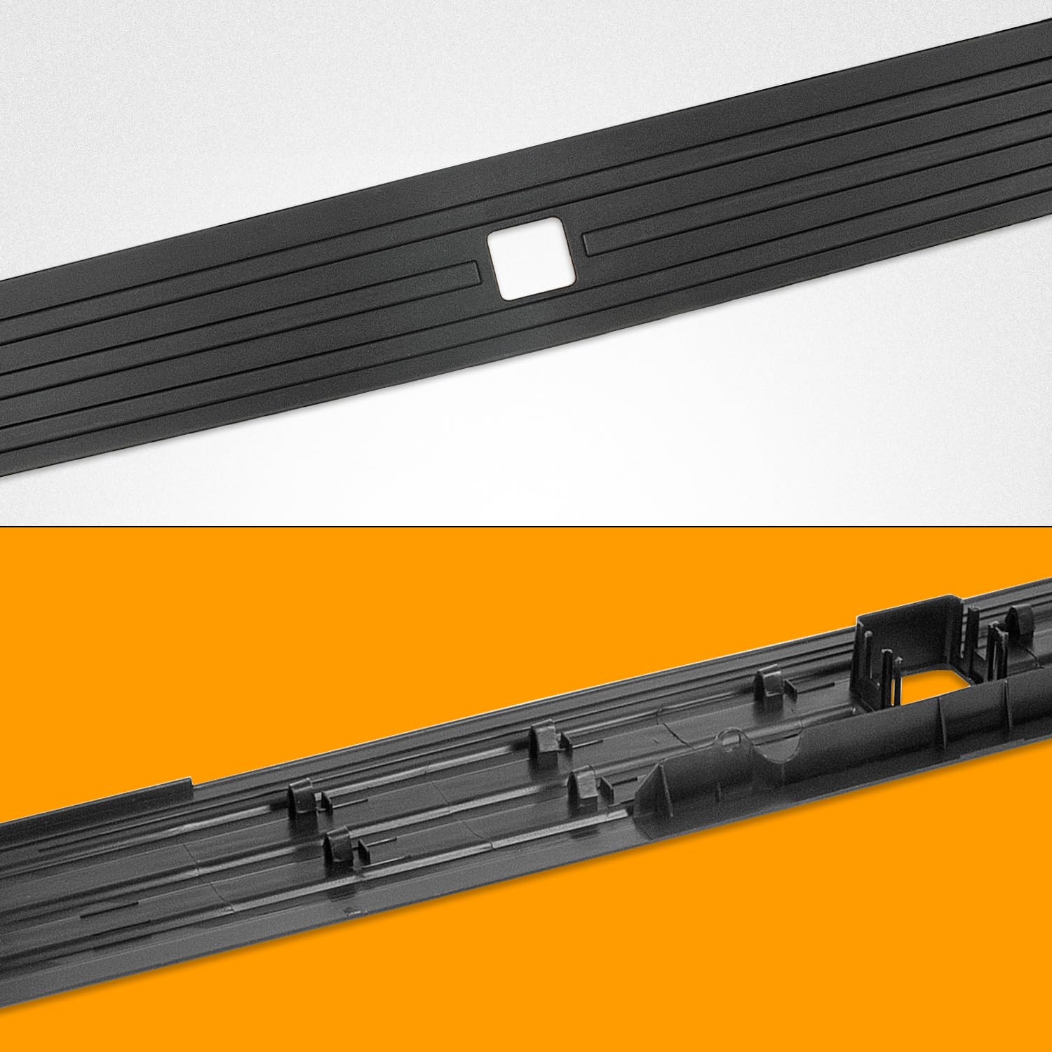 RANSOTO Tailgate Molding Trim for Ford F150 2015-2020, Black Plastic Step Cap Protector Cover, Replaces FL3Z9940602B, FO1904135