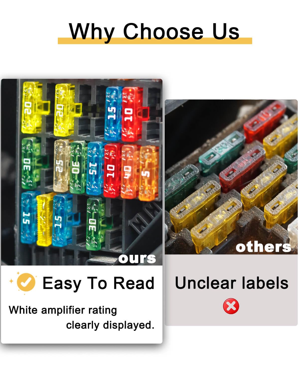 Riseuvo 20Pcs 5A Standard Car Fuses - 5 Amp Automotive Fuses(Ato/Apr/Ats), 32V (12/24V) Blade Fuse For Rv/Truck/Suv