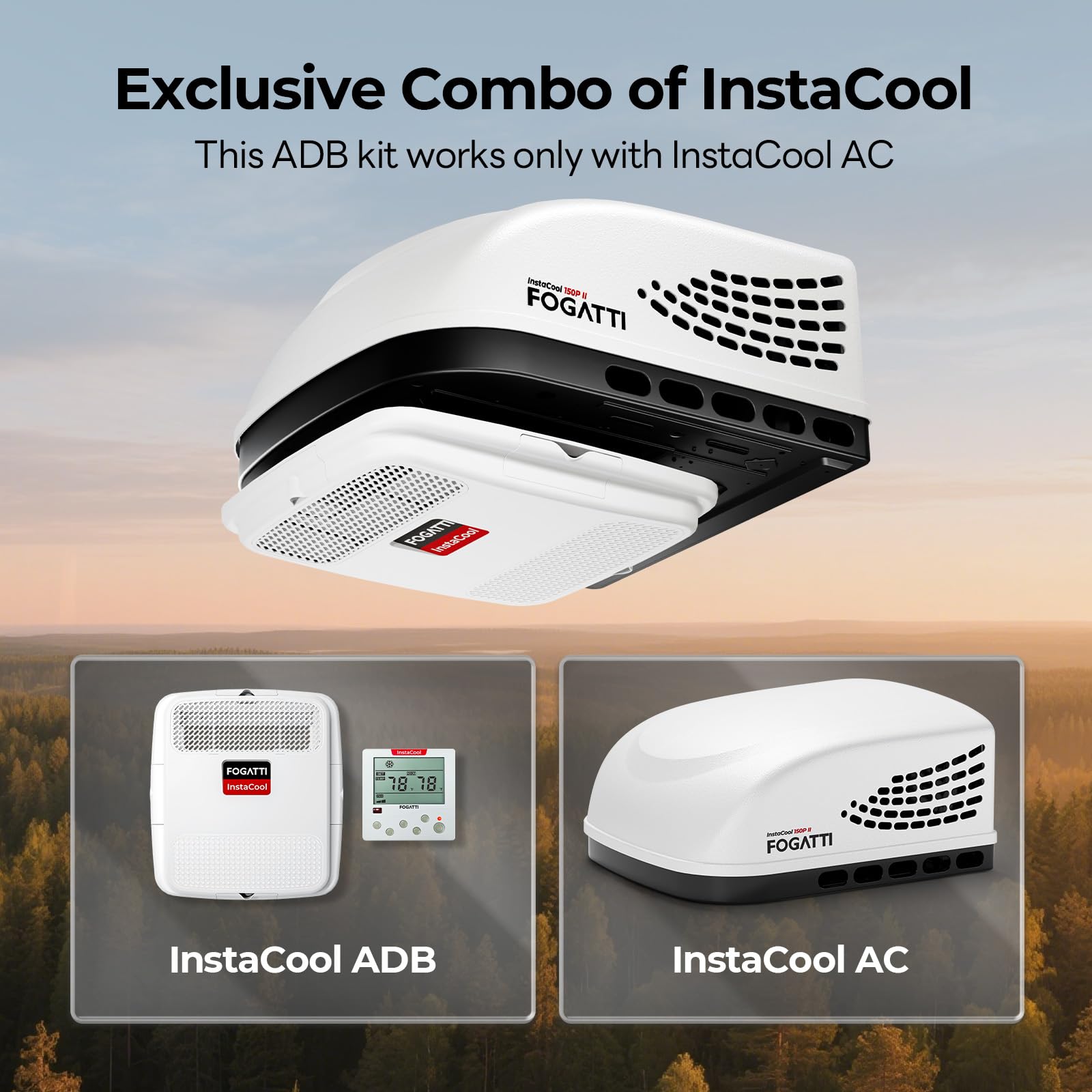 FOGATTI Air Distribution Box, Air Conditioner ADB - Used for Fogatti RV AC Unit 13500 BTU, Non-Ducted White(1 Pack)