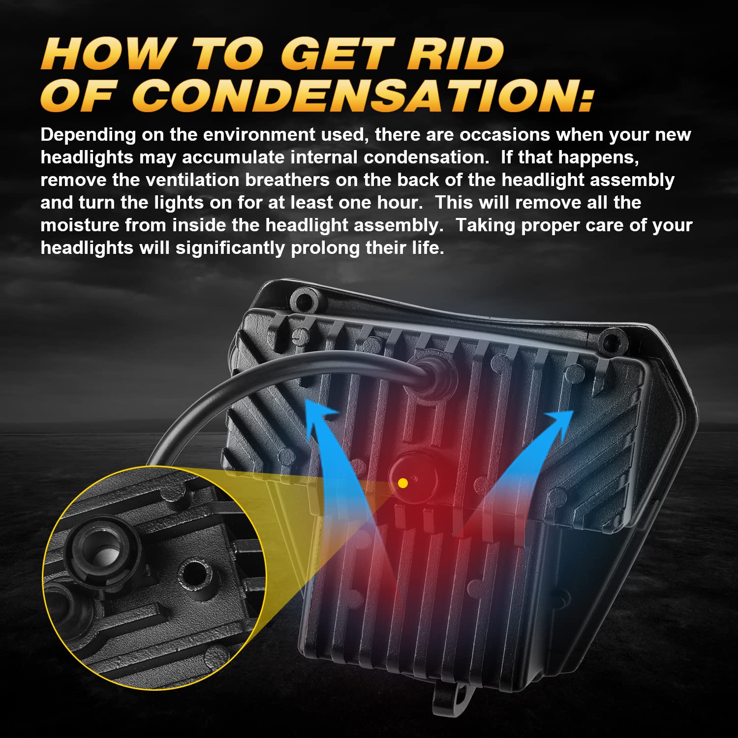 LX-LIGHT 65W LED Headlight Hi/Lo Beam DRL Compatible with Dirt Bikes Off Road XC SX SX-F SXF EXC EXC-F Dirt Pit Bike ATV