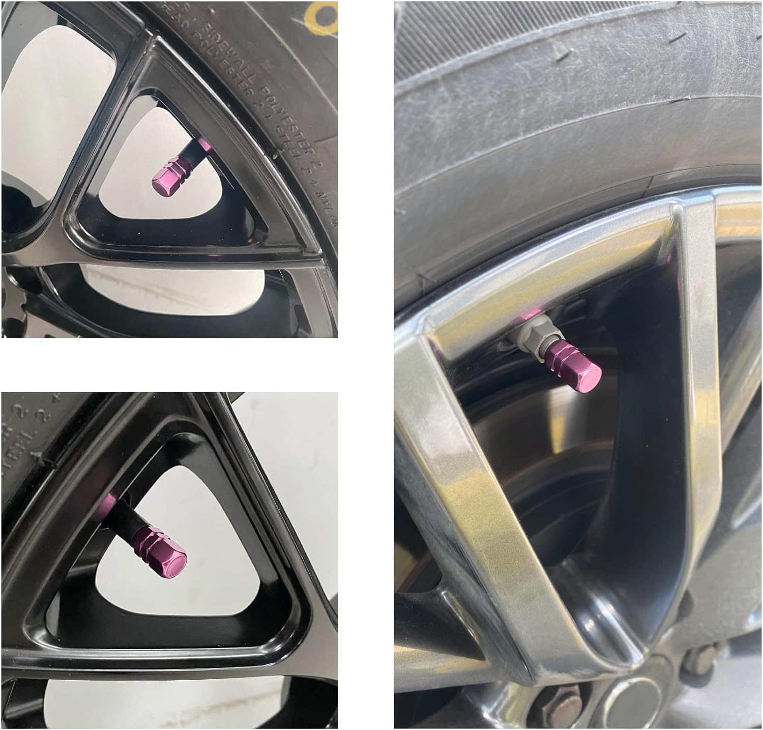 Justtop Car Tire Valve Stem Caps, 12Pcs Air Caps Cover, Universal For Cars, Suvs, Bike, Trucks And Motorcycles-Pink