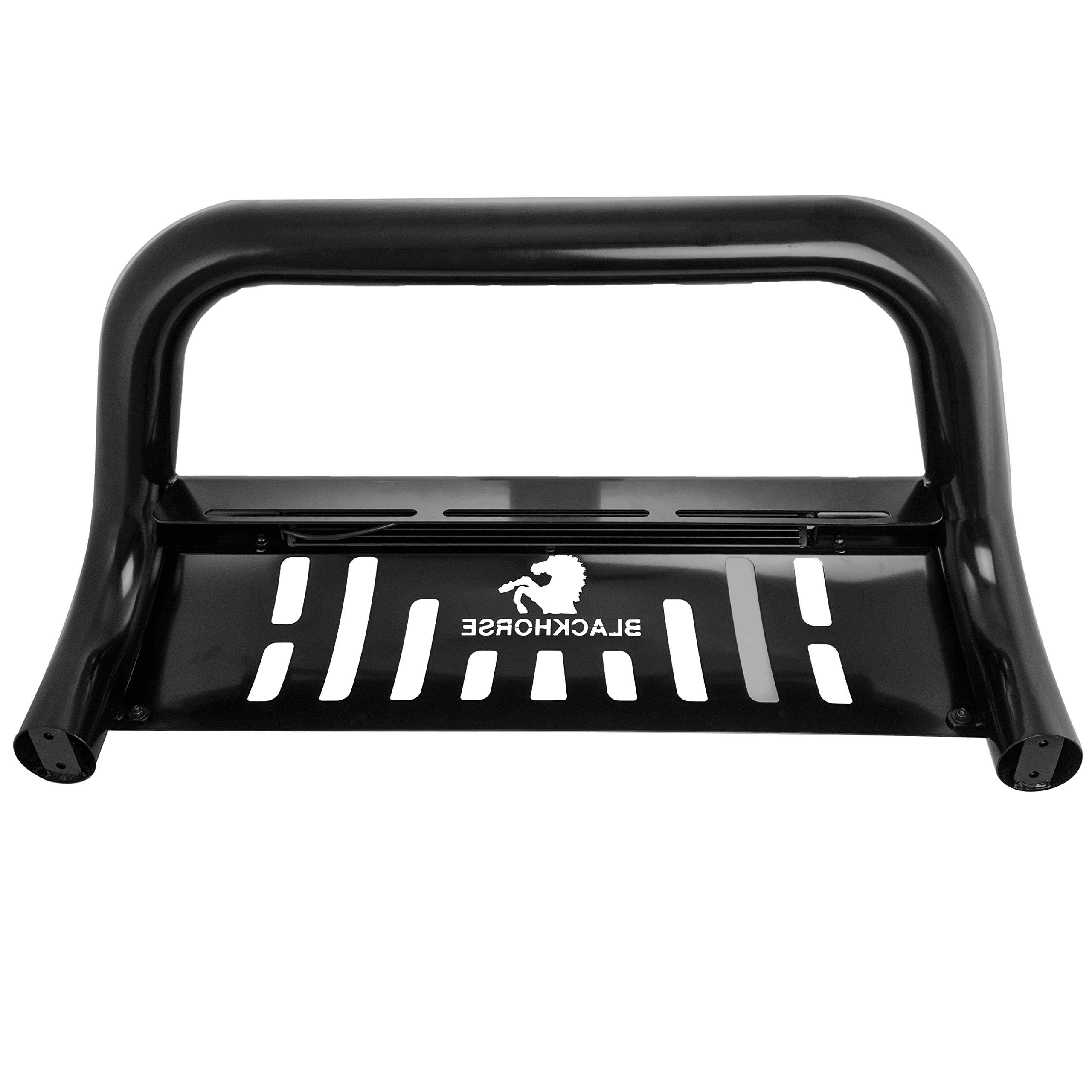 Black Horse Beacon Bull Bar Skid Plate Black Compatible With 2010-2024 Toyota 4Runner (Excl. 2014-24 Limited & 19-20 Nightshade Edition,22-24 Trd Sport Models)-Be-B7108B