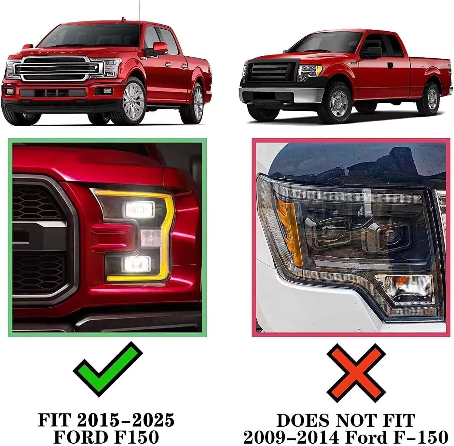 COMNOVA Running Board Nerf Bar for 15-23 Ford F150 Superduty, 6" Wide, Black Carbon Steel, OE Style Brackets, Crew Cab (4 Doors)