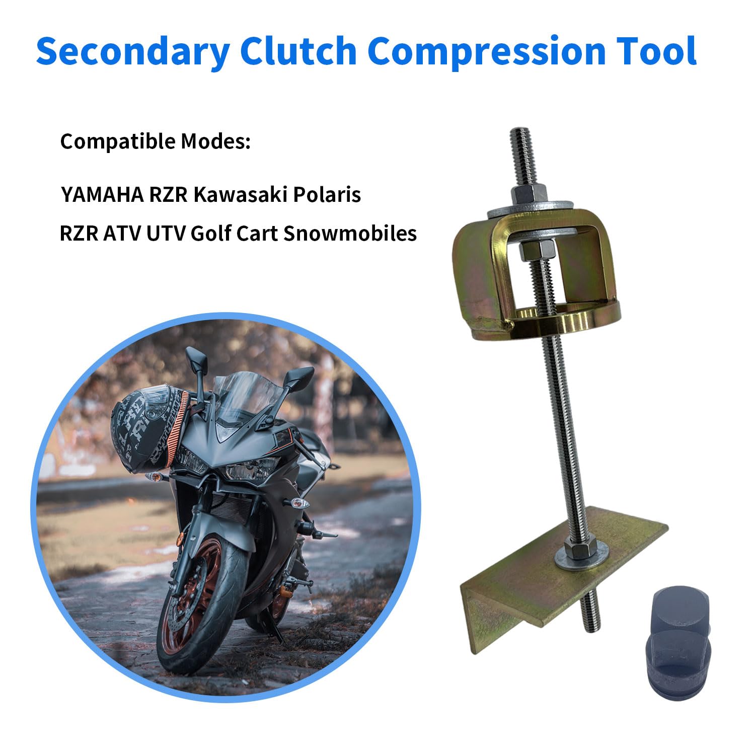 BIGLKNM Clutch Compression Tool for ATV & Snowmobile - Compatible with YAMAHA, RZR, Kawasaki, Polaris
