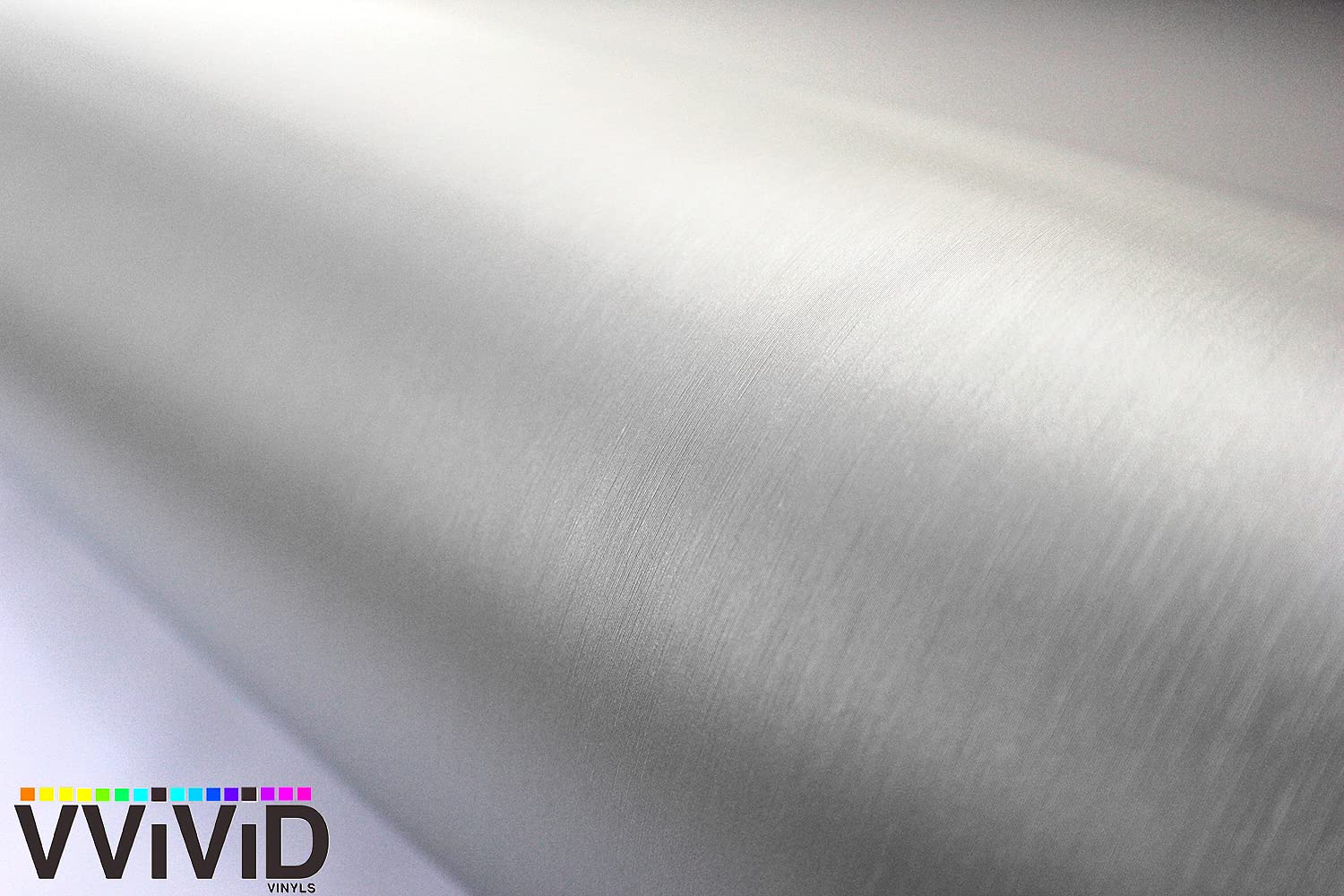 Vvivid Xpo Silver Brushed Steel Car Wrap Vinyl Roll With Air Release Technology (1.49Ft X 5Ft)