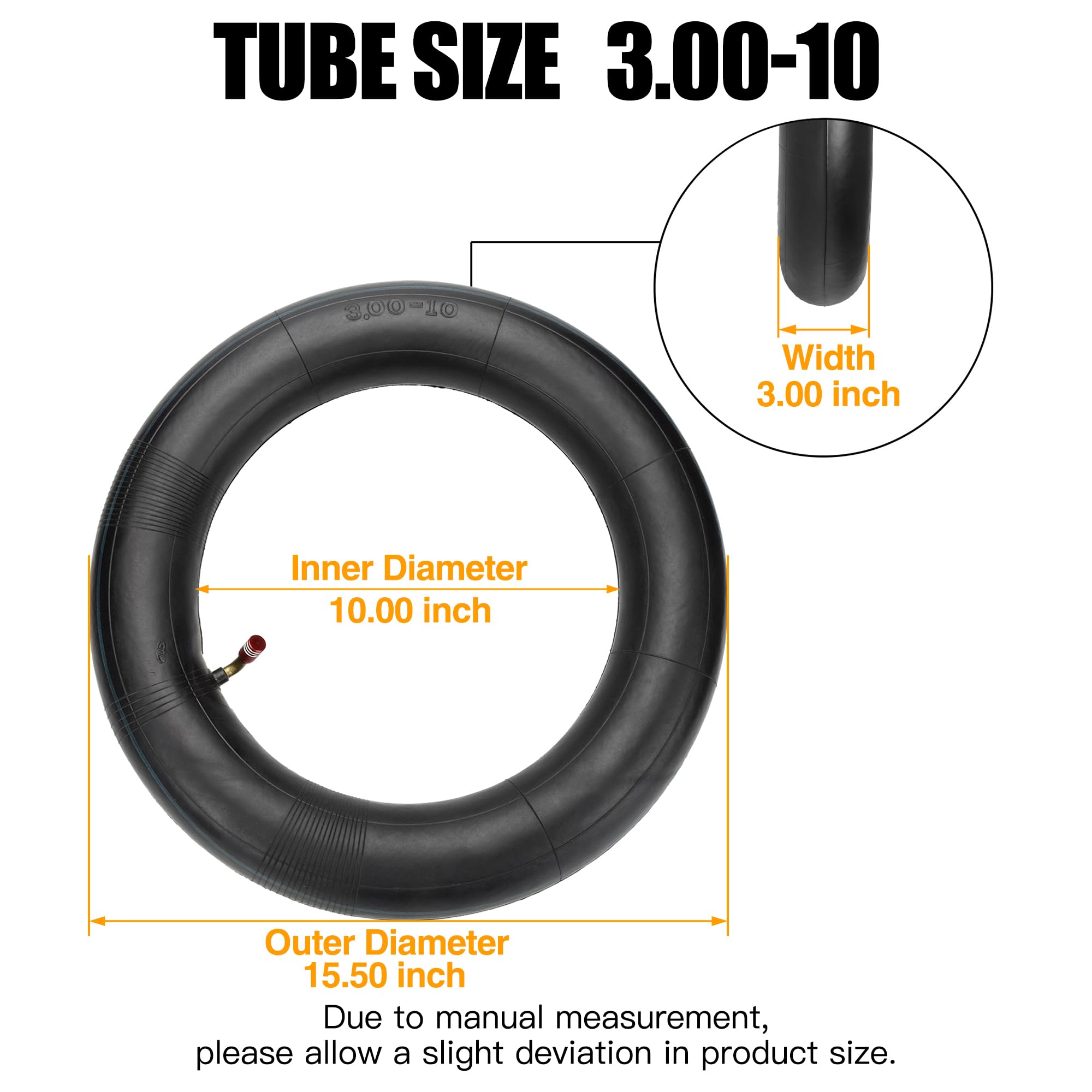 Fvrito 2.75/3.00-10 3.00X10 2.50X10 80/100-10 Inner Tube For Honda Xr50 Xr70 Crf50 Ct70 Ez90 Cub Razor Rsf650 Kawasaki Klx110 Su