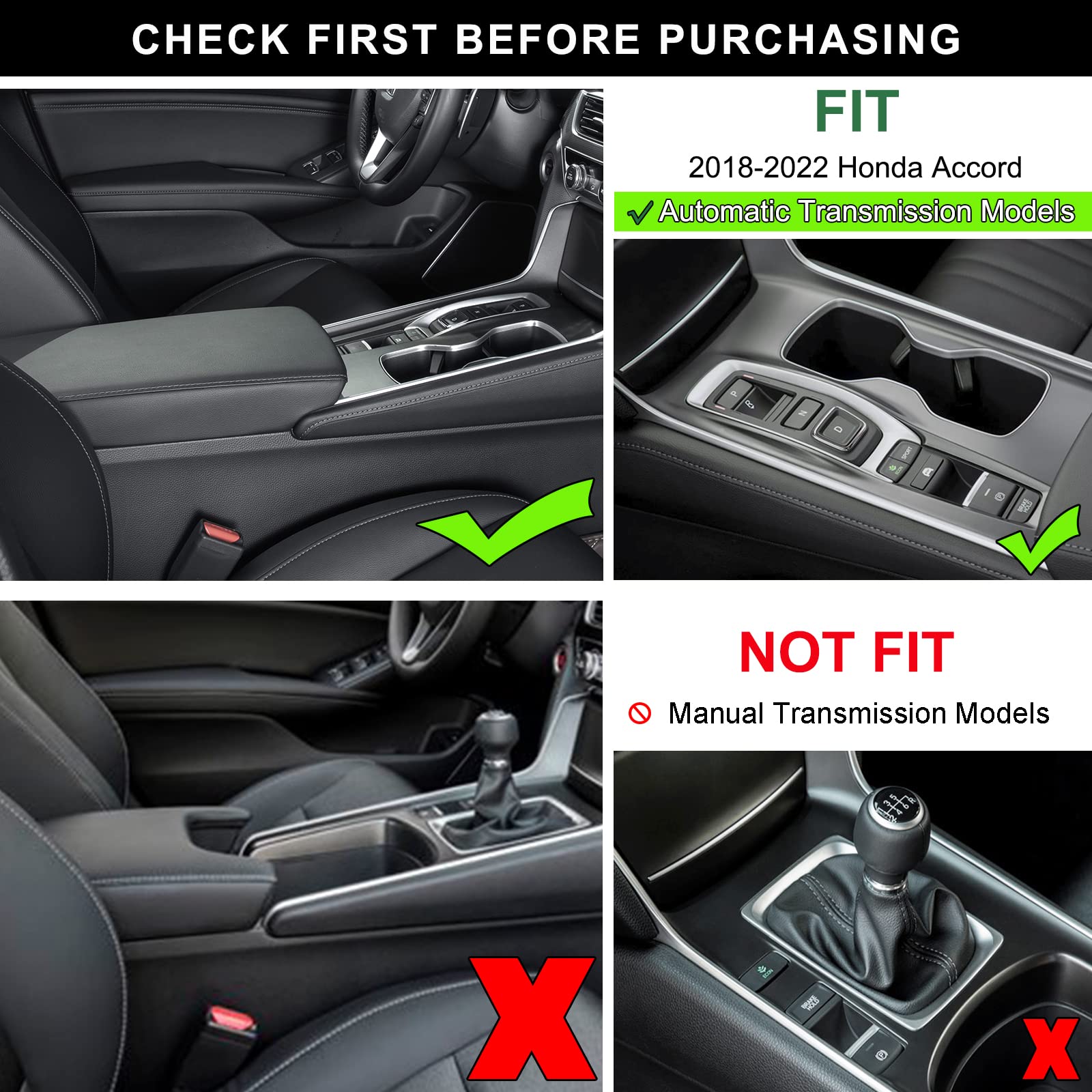 Pimcar Center Console Organizer Compatible With Honda Accord 2018 2019 2020 2021 2022 Abs Plastic Material Armrest Box Insert Tr
