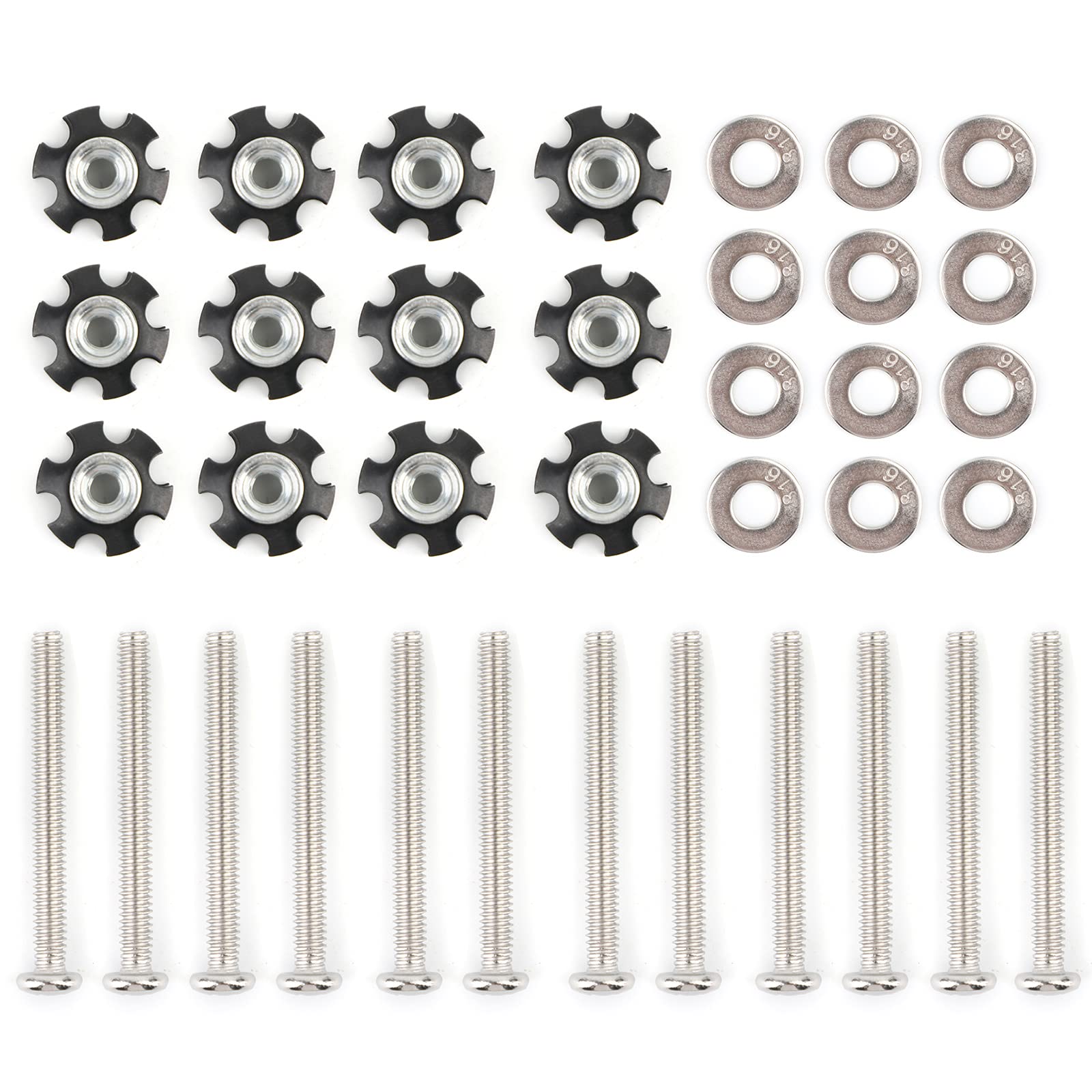 Frezon Set of 12 RV Ladder Repair KIT Nuts Stainless Bunk Motorhome Parts Camper Trailer Coach