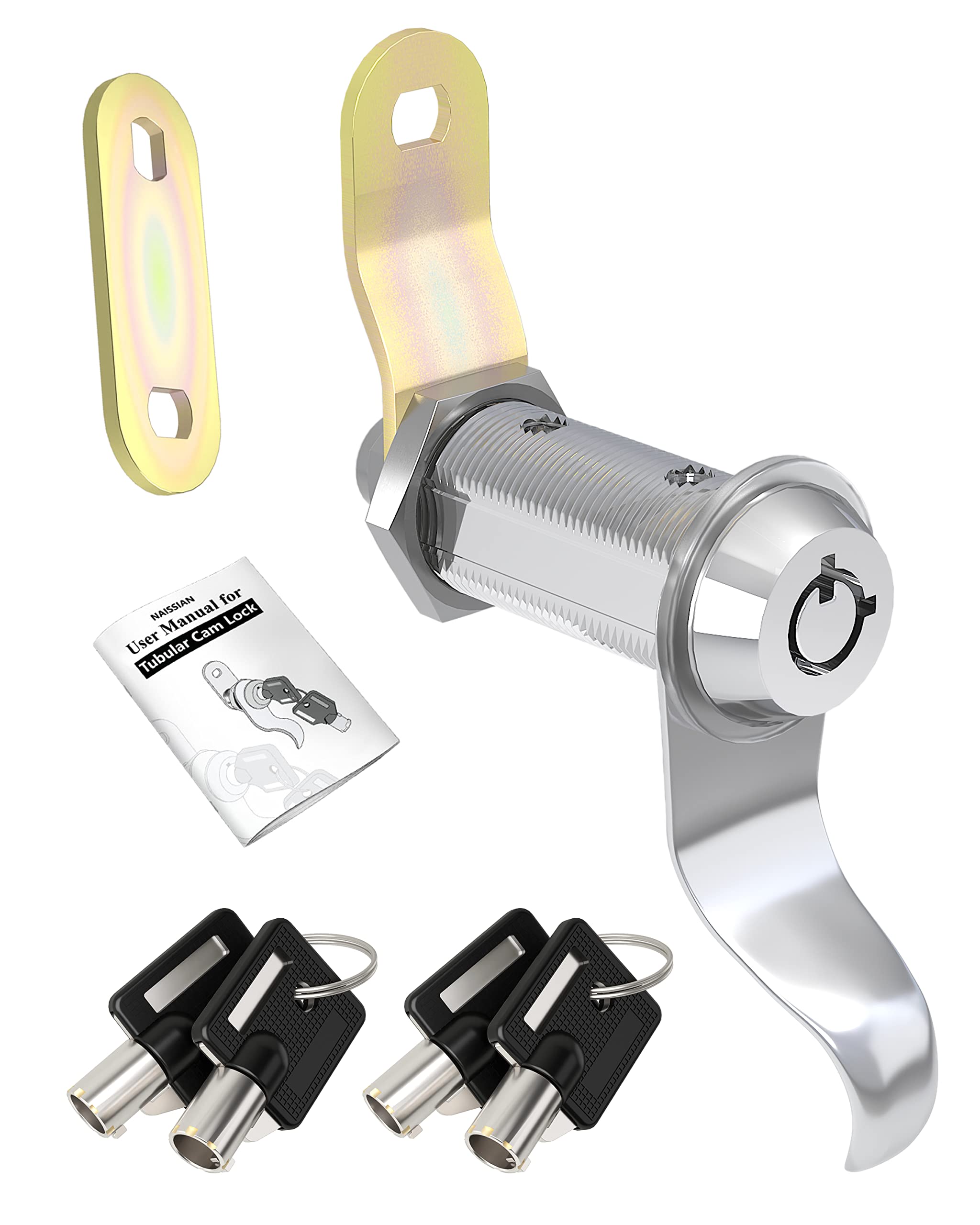 Naissian RV Locks for Storage Door 1 1/2 INCH, Camper Storage Locks for Travel Trailer Compartment Cabinet Drawer with Keys 1 1/