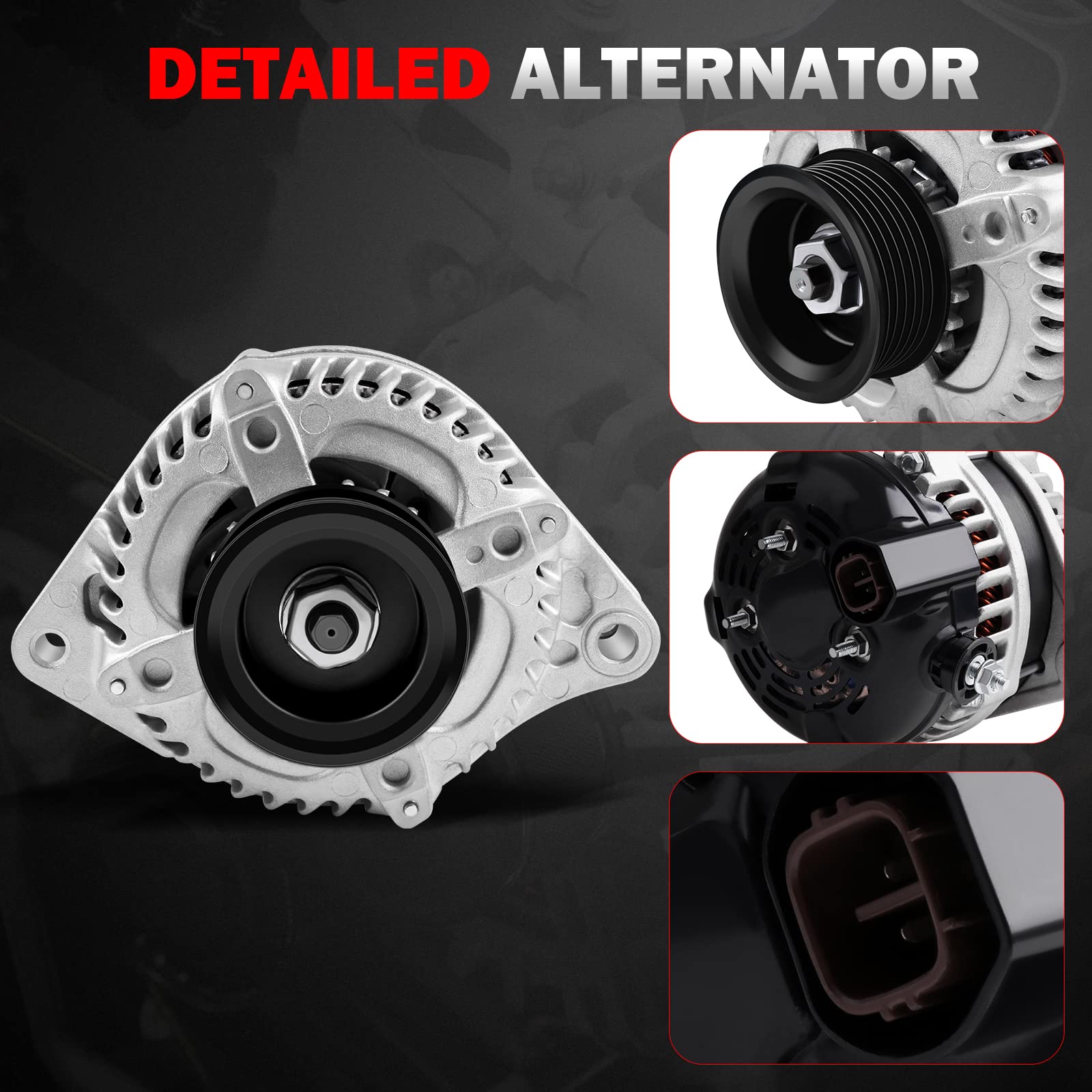 ASTOU New Alternator Fits for Honda Pilot Odyssey Ridgeline for Acura TL RL MDX V6 3.5L 2003-2008 Replace 11099, 11150, 11151