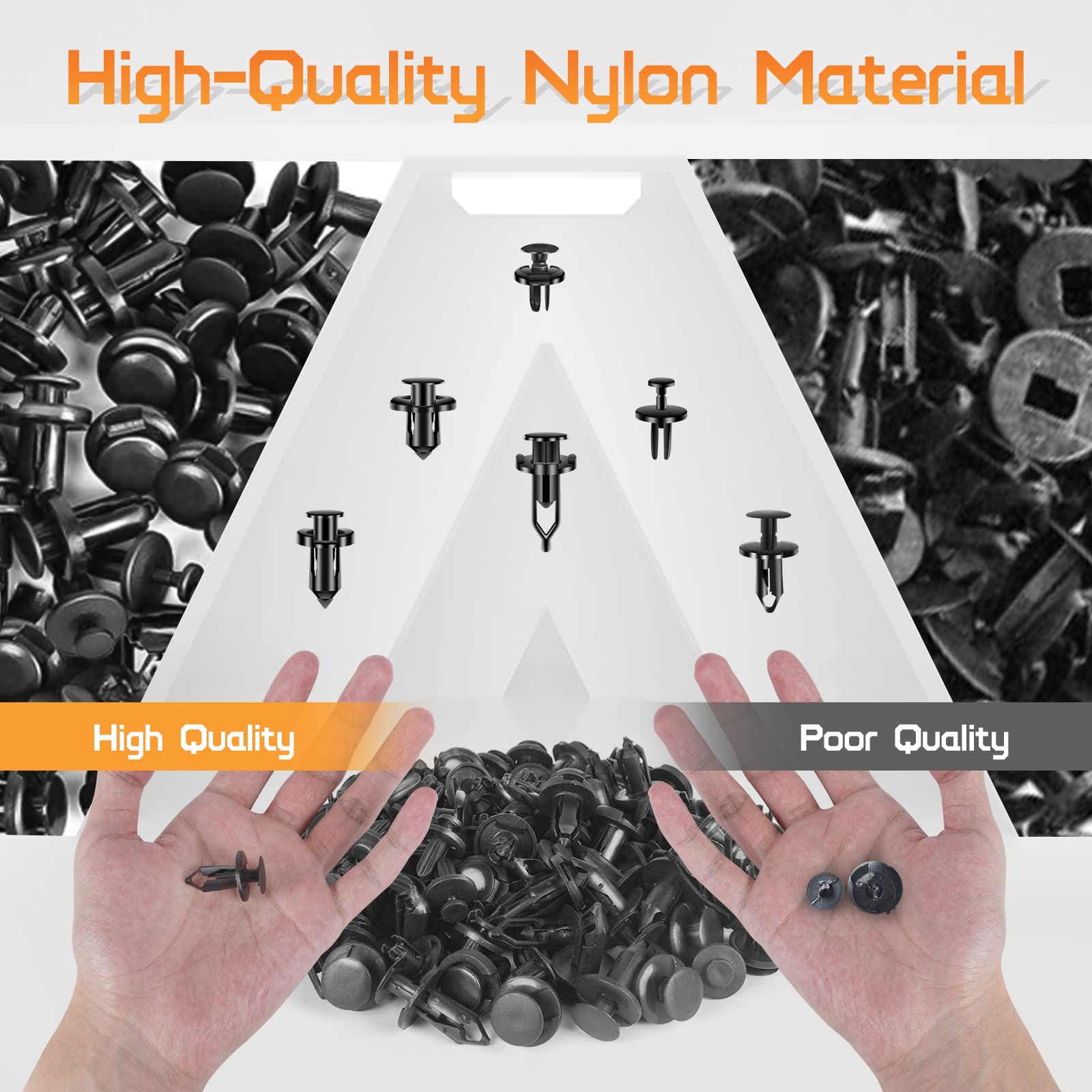 Otuayauto Car Retainer Clips Kit 801 Pcs With 24 Popular Sizes Fender Bumper Rivet Clips Door Panel Trim Push Pin Rivets Kit Wit