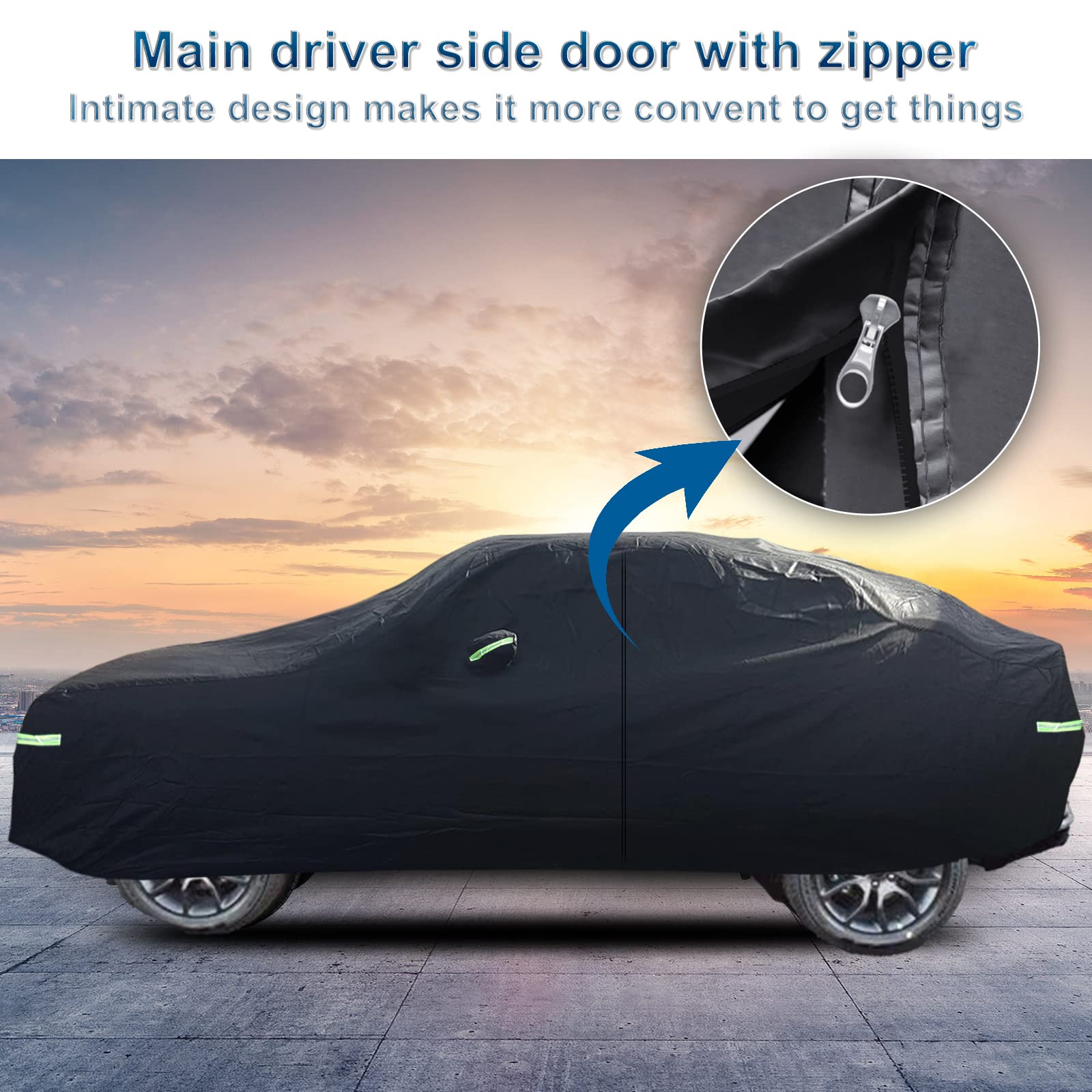 For Jeep Grand Cherokee Car Cover All Weather Waterproof Windproof 6 Layer Full Suv Car Covers Custom Fit For 2011-2023 Jeep Gra