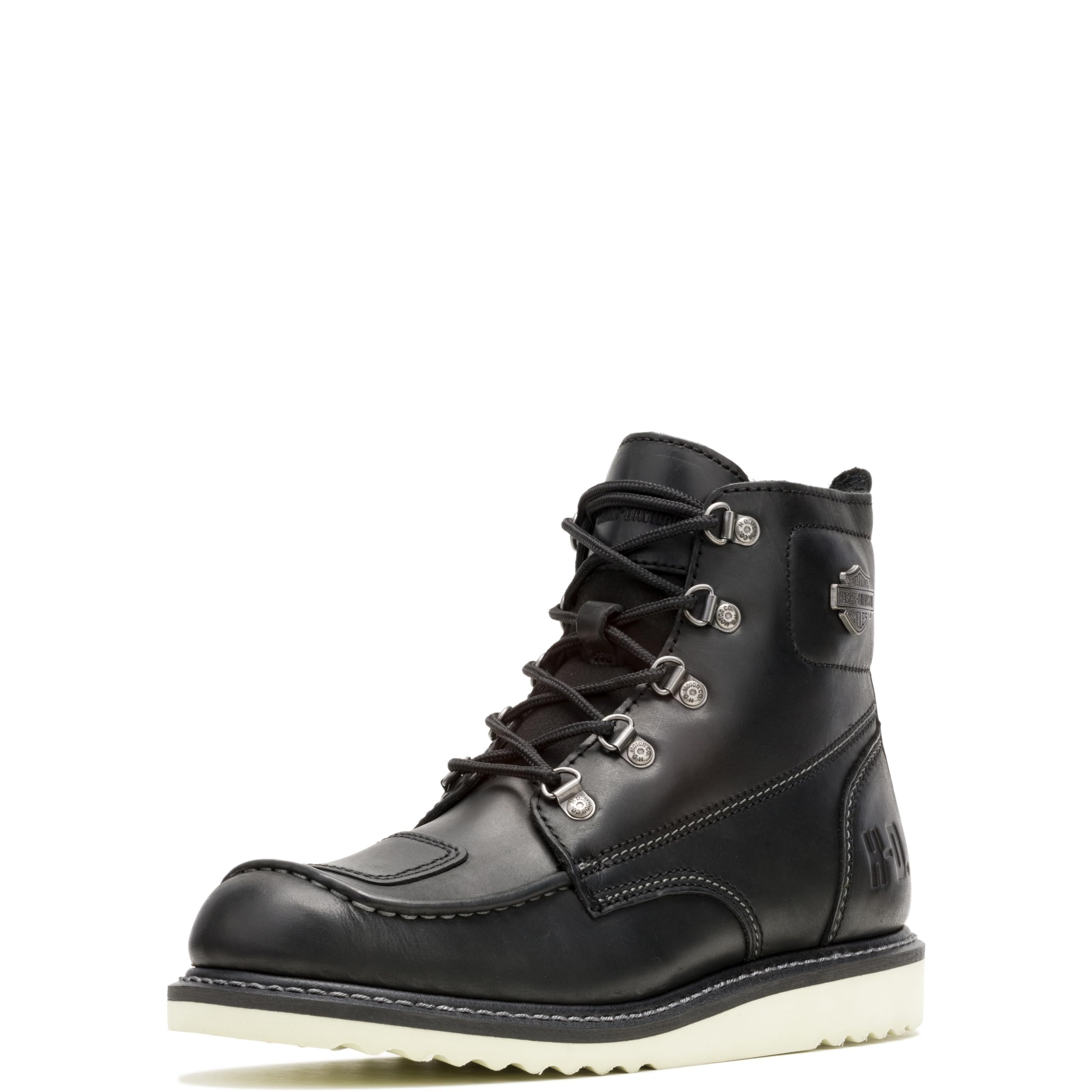 Harley-Davidson Footwear Men'S Hagerman Leather Motorcycle Wedge Boot, Black, 7