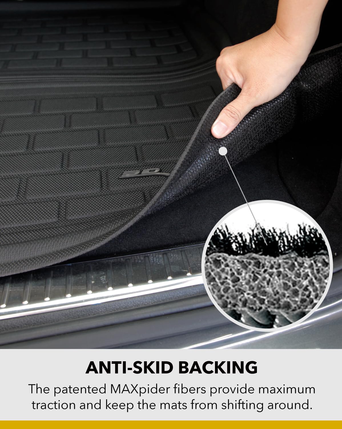 3D Maxpider Audi A6 Sedan 2012-2018 / S6 Sedan 2013-2018 Kagu Black Stowable Cargo Liner