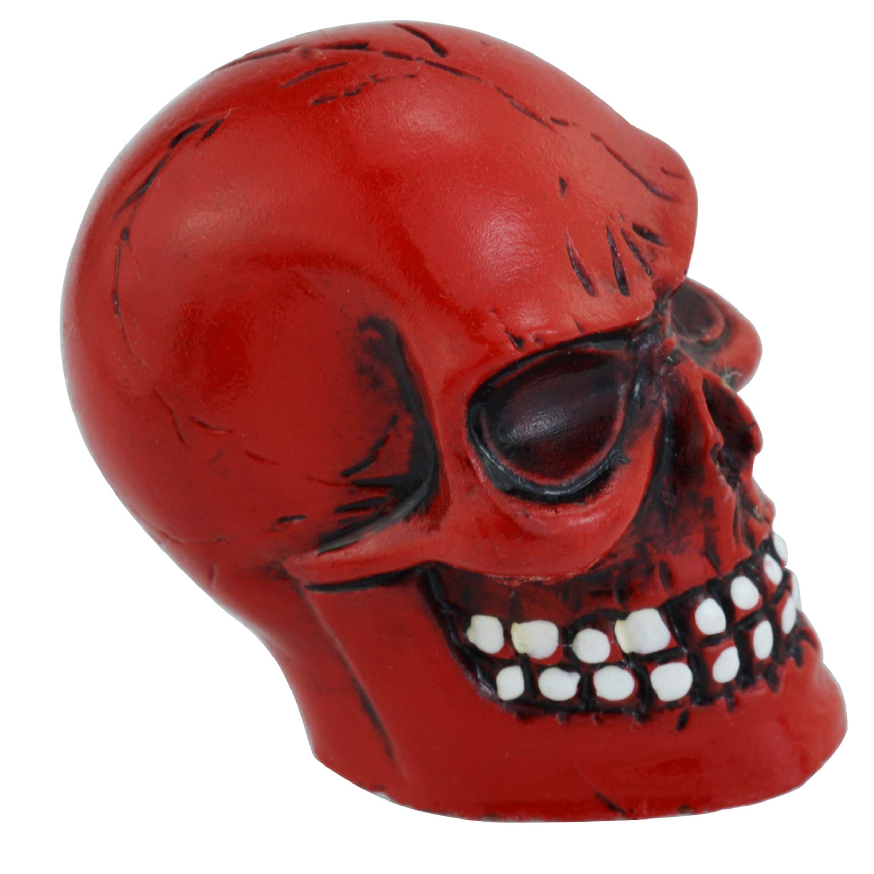 Abfer Skull Tire Wheel Air Cap Valve Stem Covers Car Decorative Accessories Fit Most Vehicle Truck Motorcycles Bikes, Red