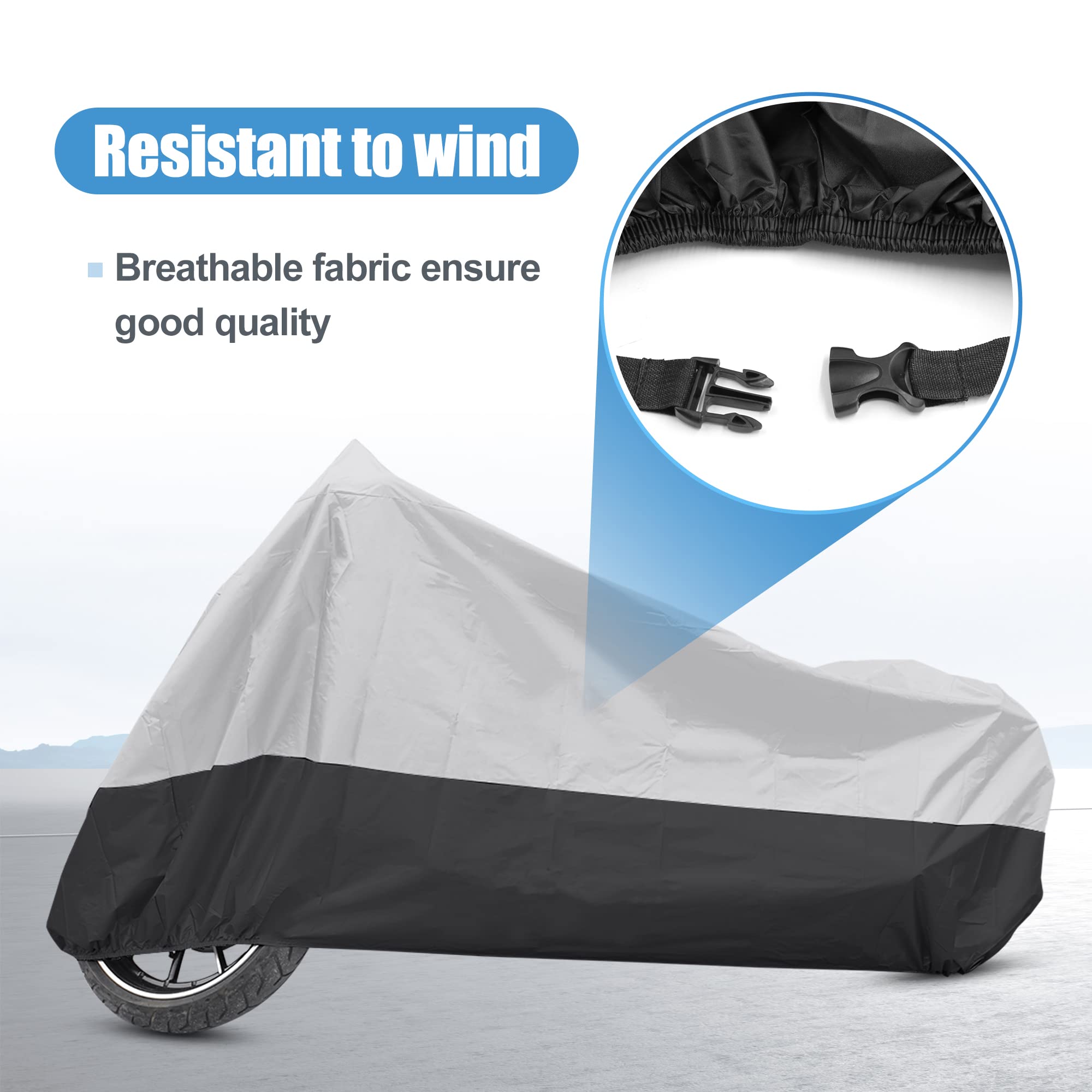 Uxcell Motorcycle Cover Full Cover Rain Cover Waterproof Dust Protector For Honda Cb Cbr Cr Crf Cruiser Scooter Tour Bikes 190T