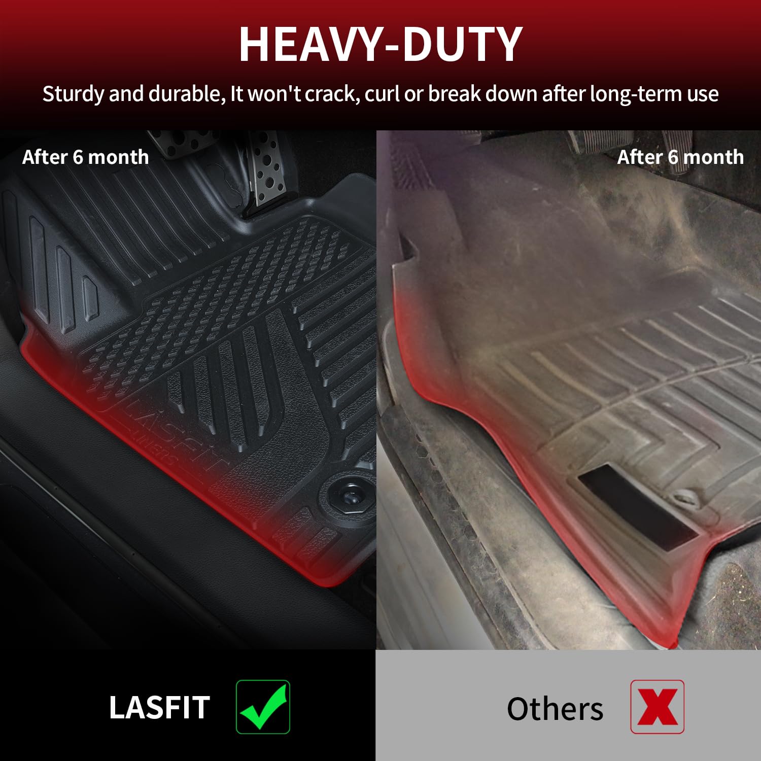 Lasfit Floor Mats&Trunk Mat For Toyota Camry 2025 Hybrid/Le/Se/Xle/Xse, All Weather Custom Fit Tpe Floor Liners For Camry 2025 F