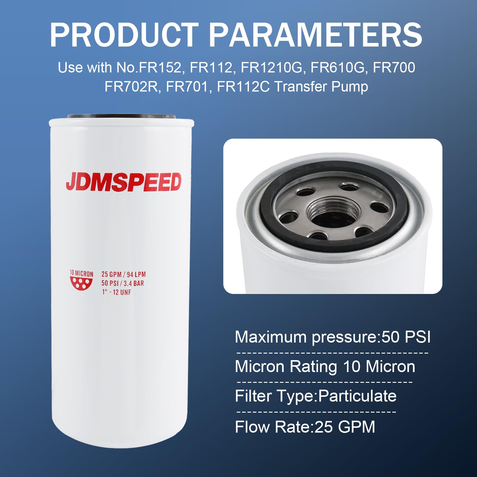 Dicmic F1810Pm0 Fuel Filter Element Spin-On Particulate Replacement For 1200Ktg9075 Filter Head 25 Gpm 1-12 Un 10 Micron Carbon