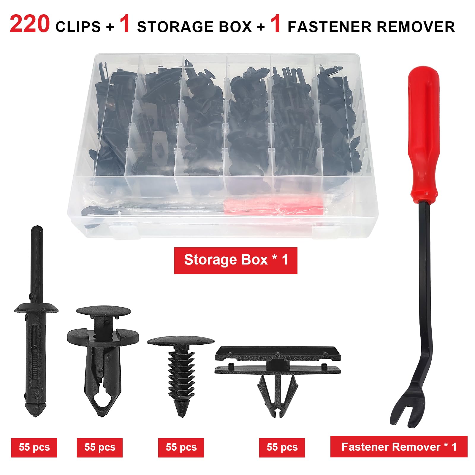 221Pcs Fender Clips For 2007-2022 Jeep Wrangler Jl Jk & 2005-2010 Grand Cherokee, Retainer Push Pins 6030441, Plastic Rivets 650
